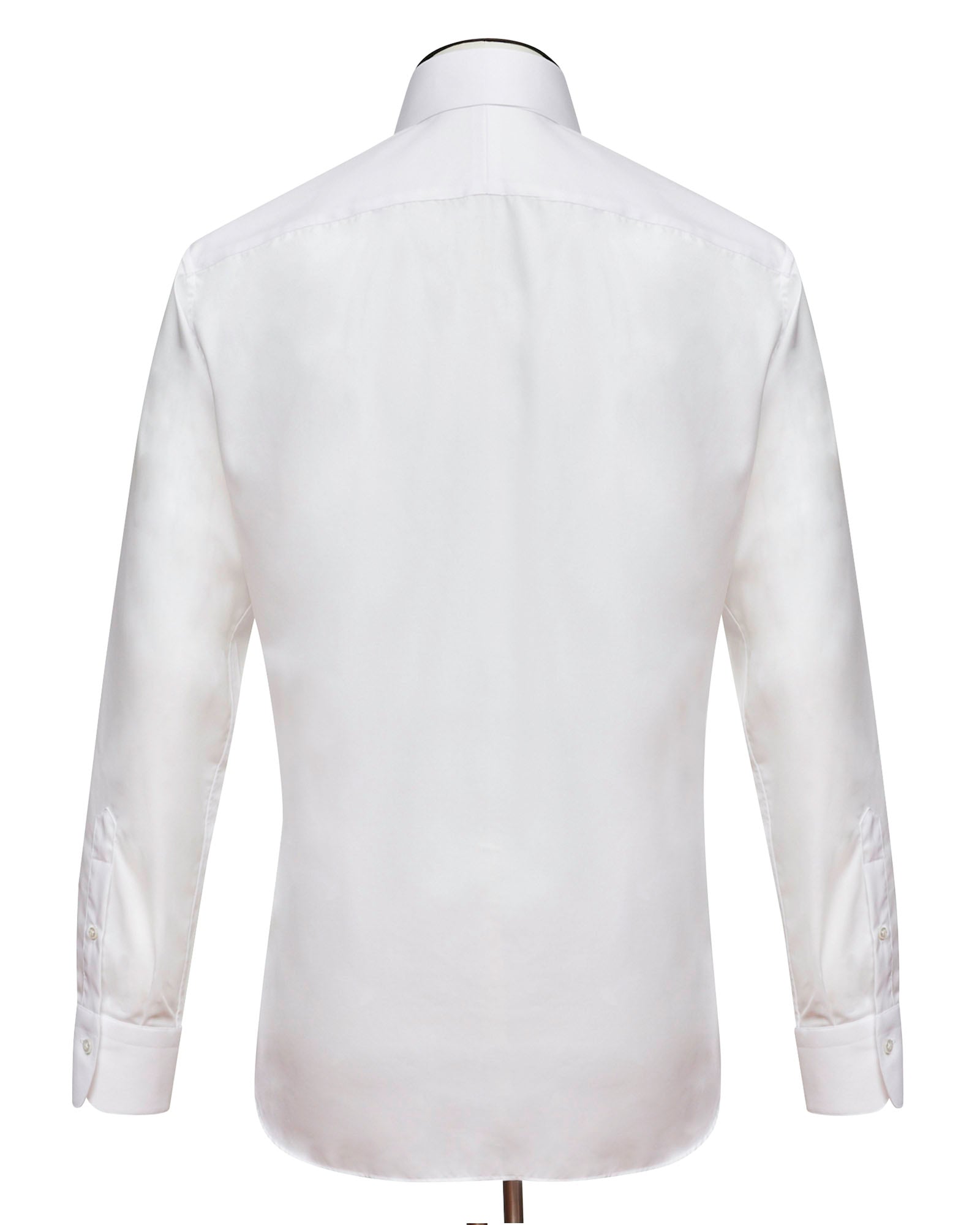 White Fine Twill Cutaway Collar Shirt