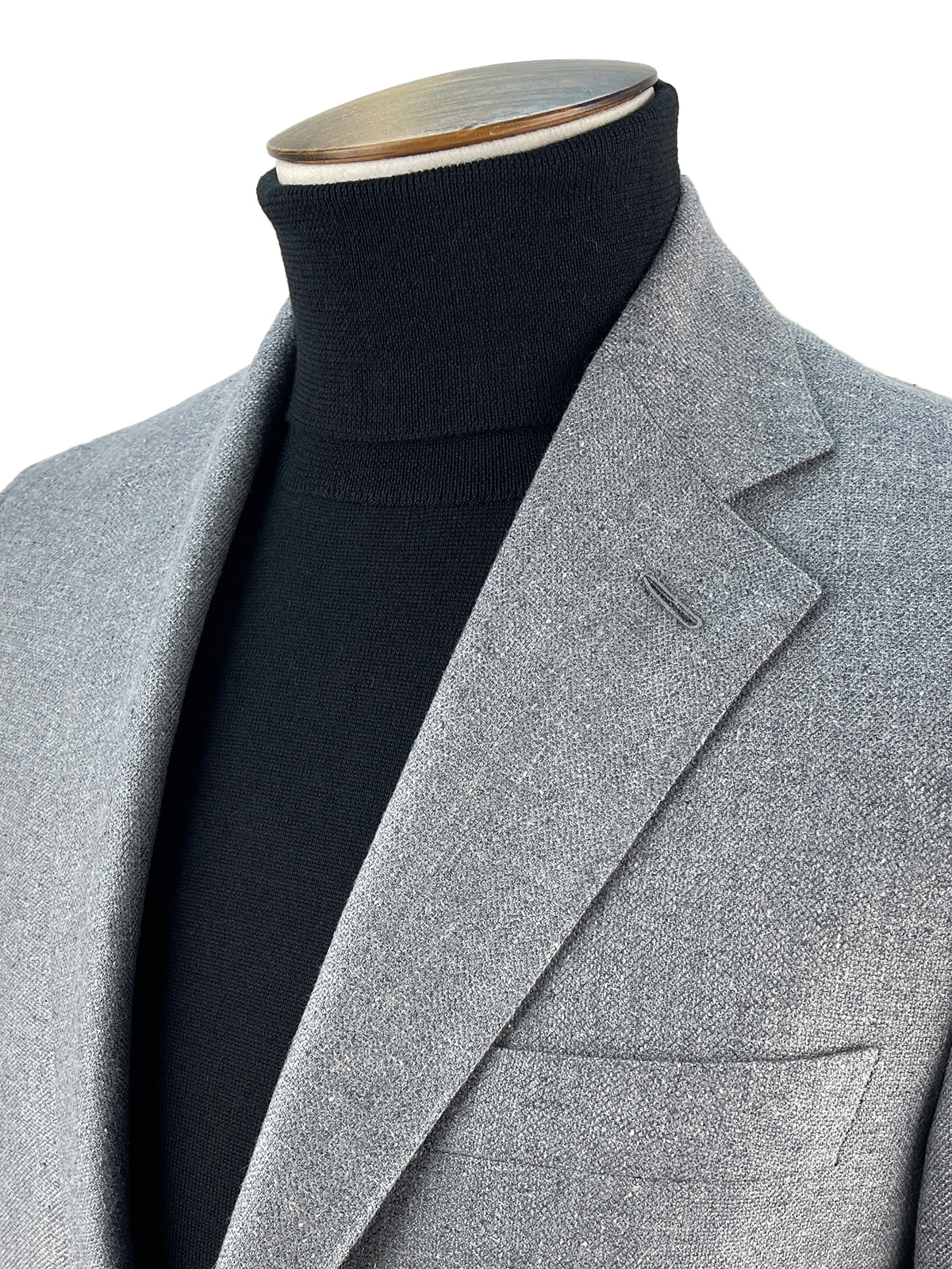 Adria Blazer Silk & Wool Basketweave - Light Grey