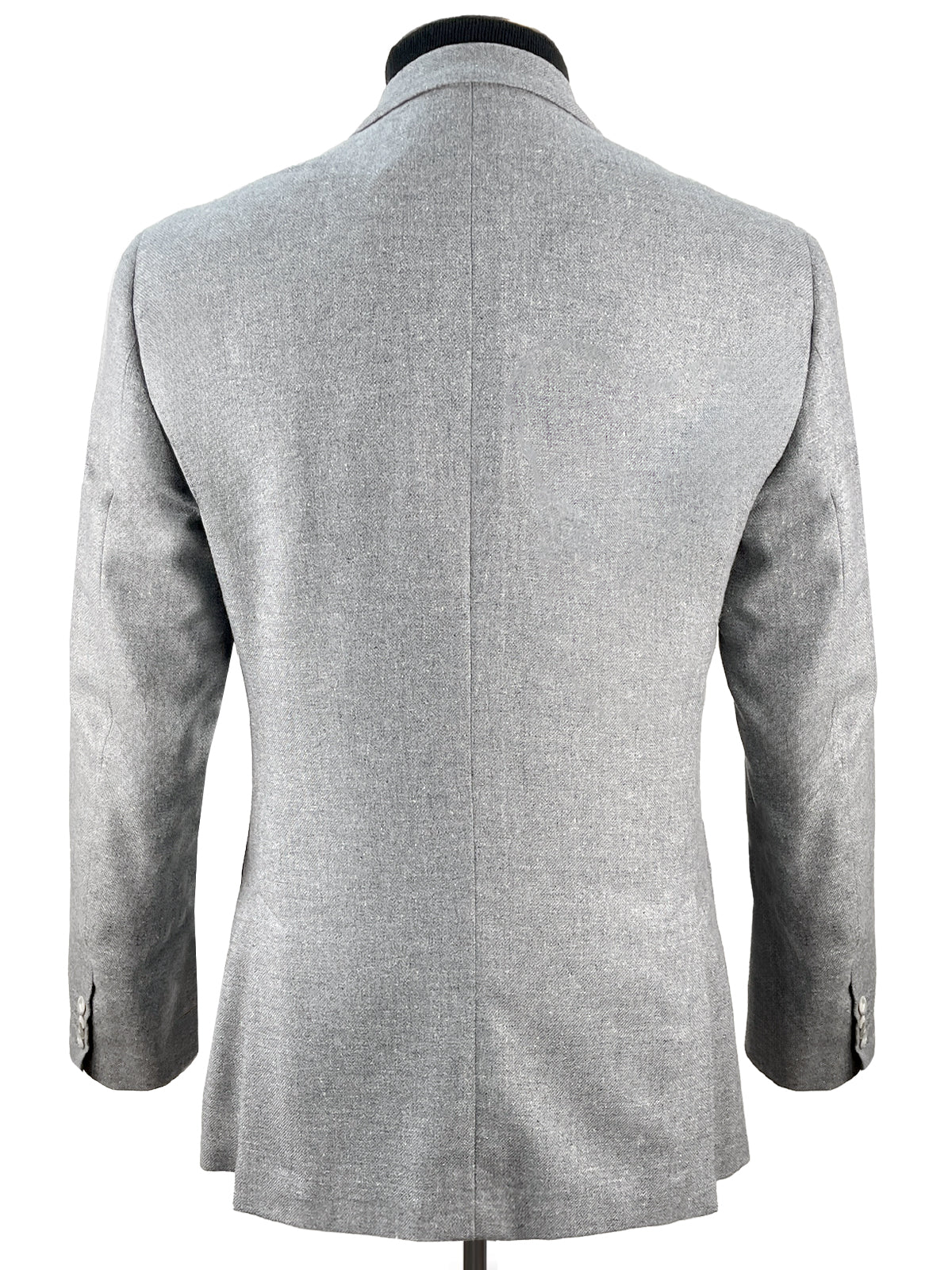 Adria Blazer Silk & Wool Basketweave - Light Grey