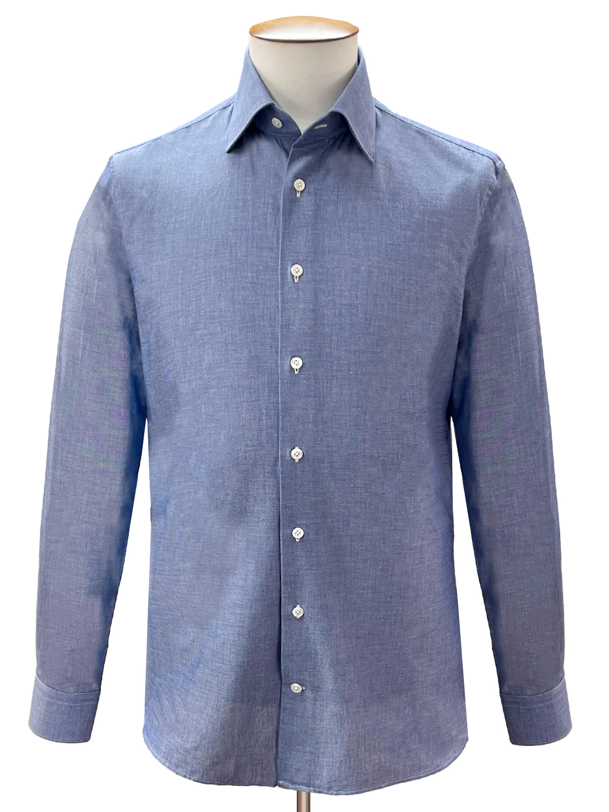 Zenith Blue Chambray Cutaway Collar Shirt