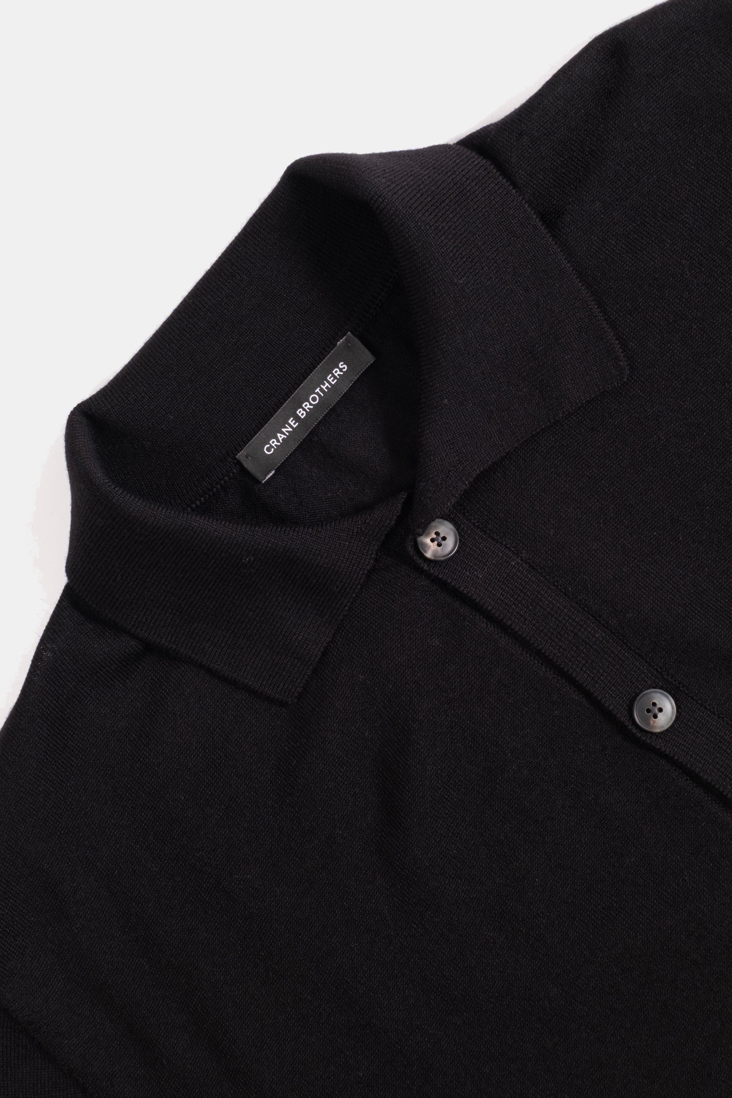 Lightweight Merino Collared Cardigan - Coal