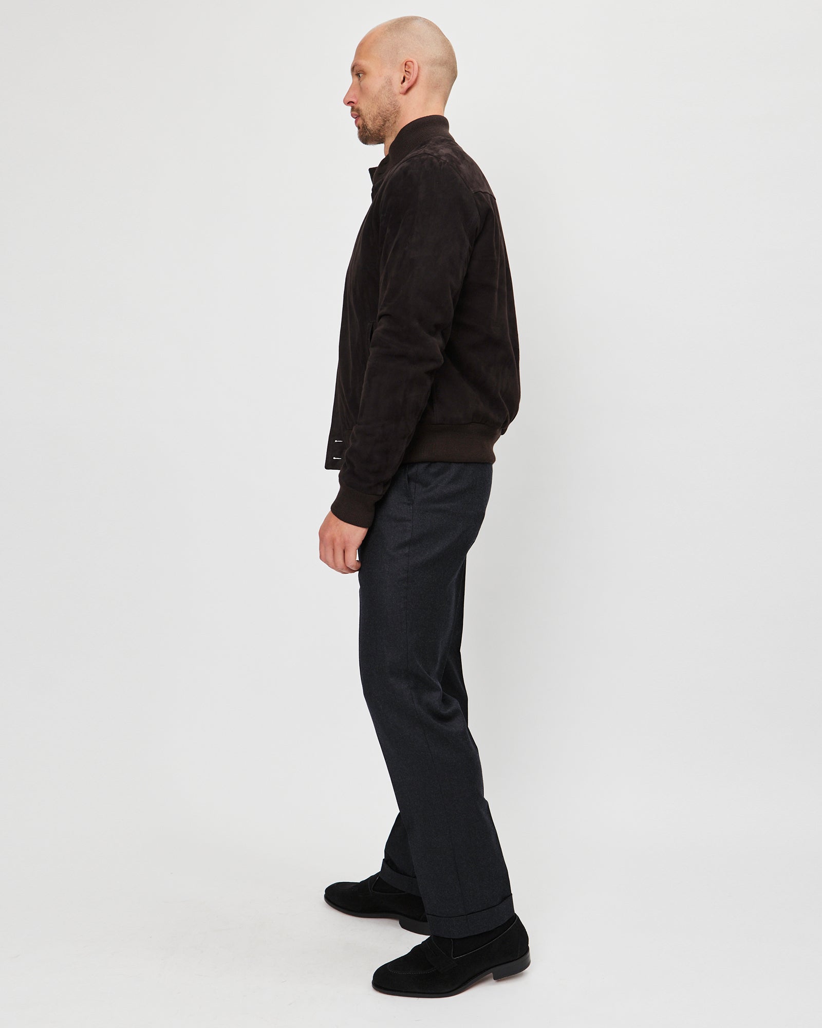Flannel Trouser - Charcoal