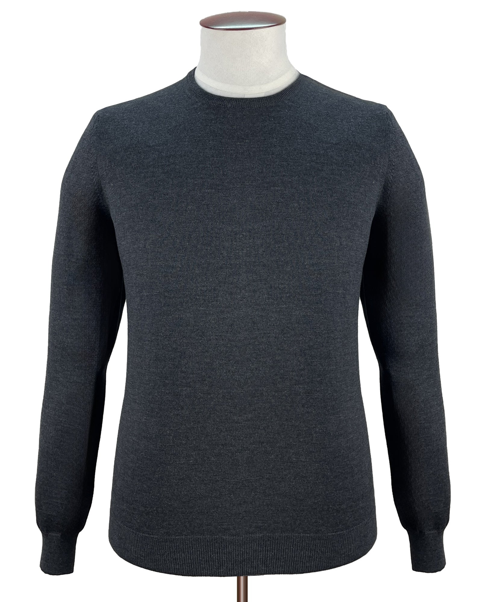 Graphite Merino Wool Crewneck Sweater