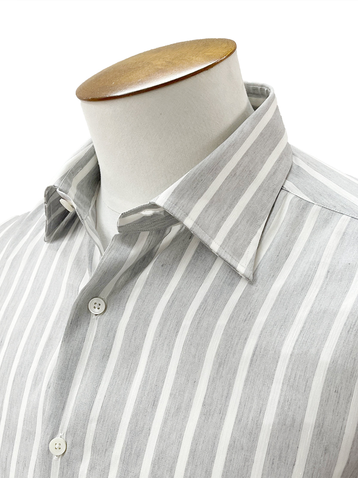 Schist & White Bengal Stripe Linen Shirt - Lucky Last