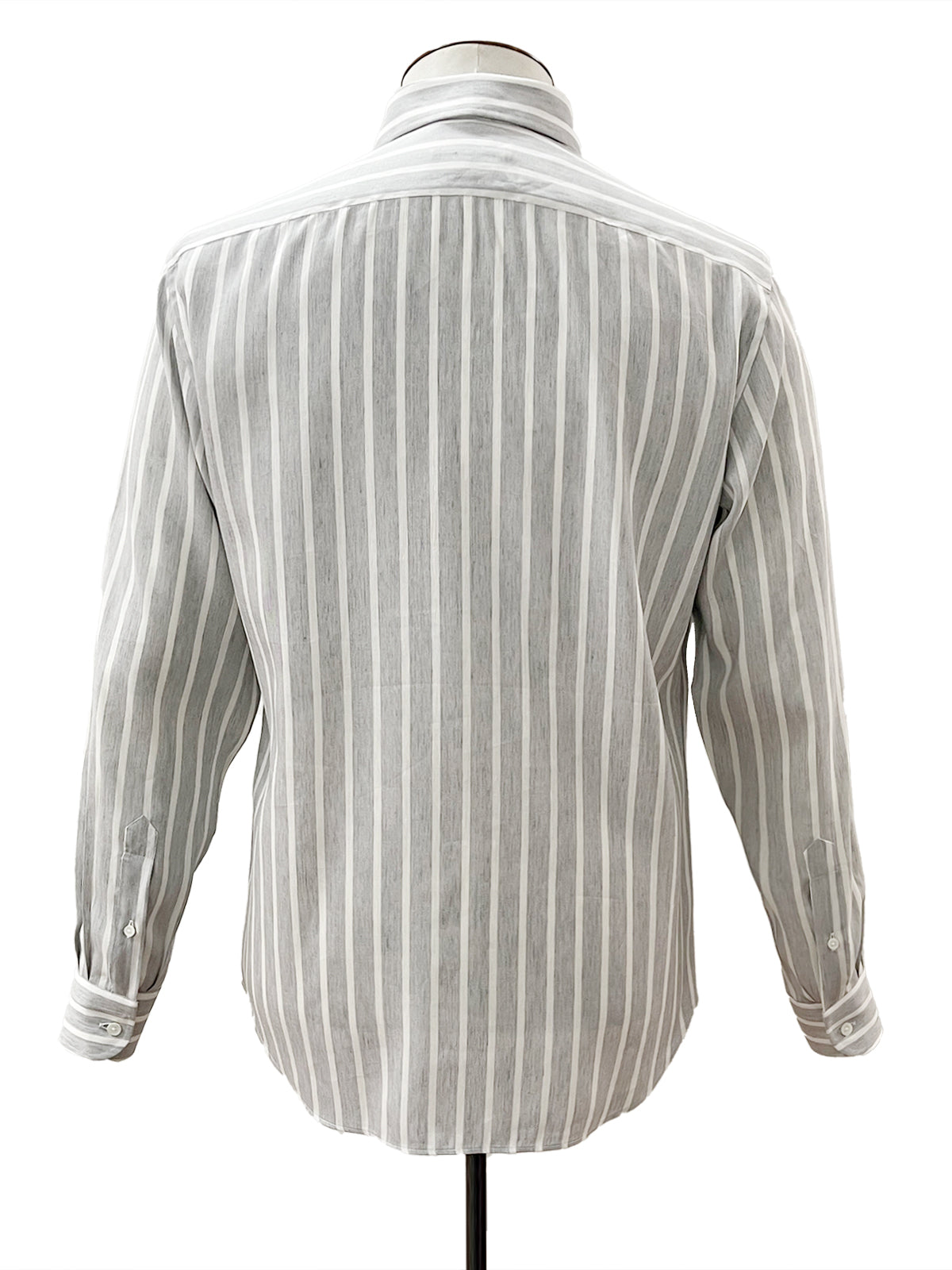 Schist & White Bengal Stripe Linen Shirt - Lucky Last
