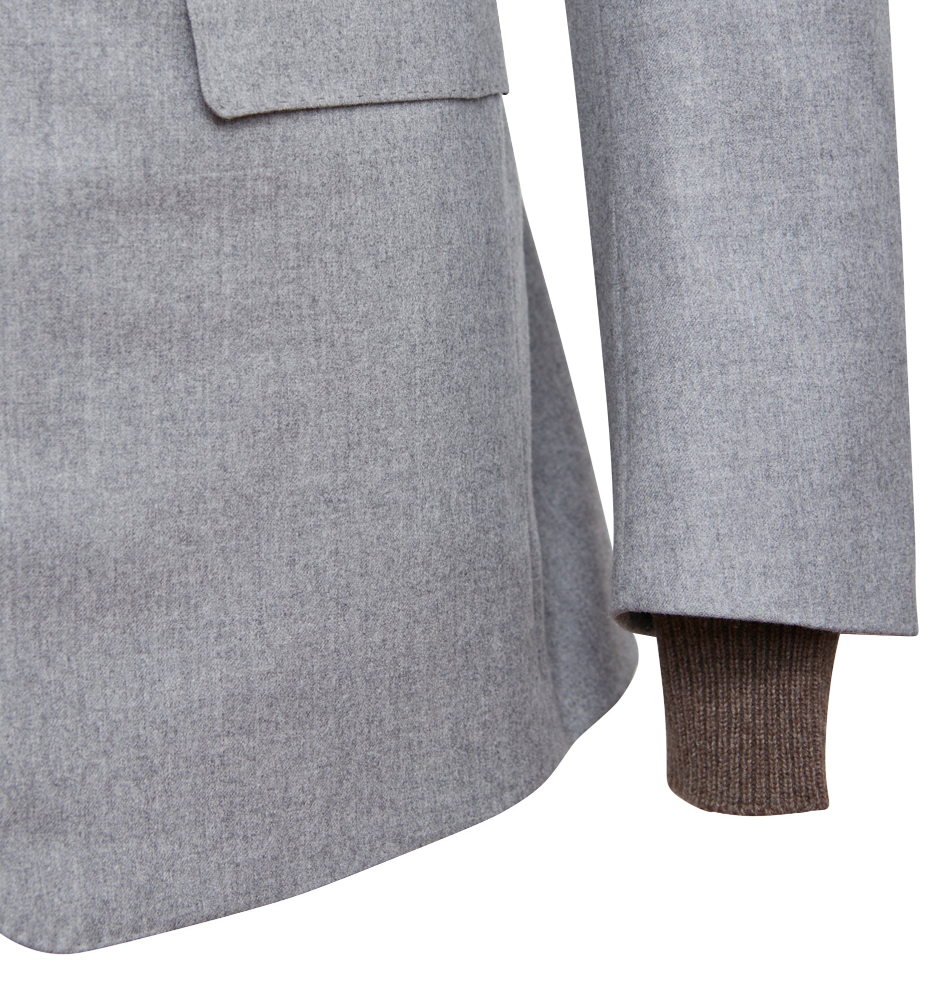 Light Grey Lambswool Flannel Blazer - LUCKY LAST