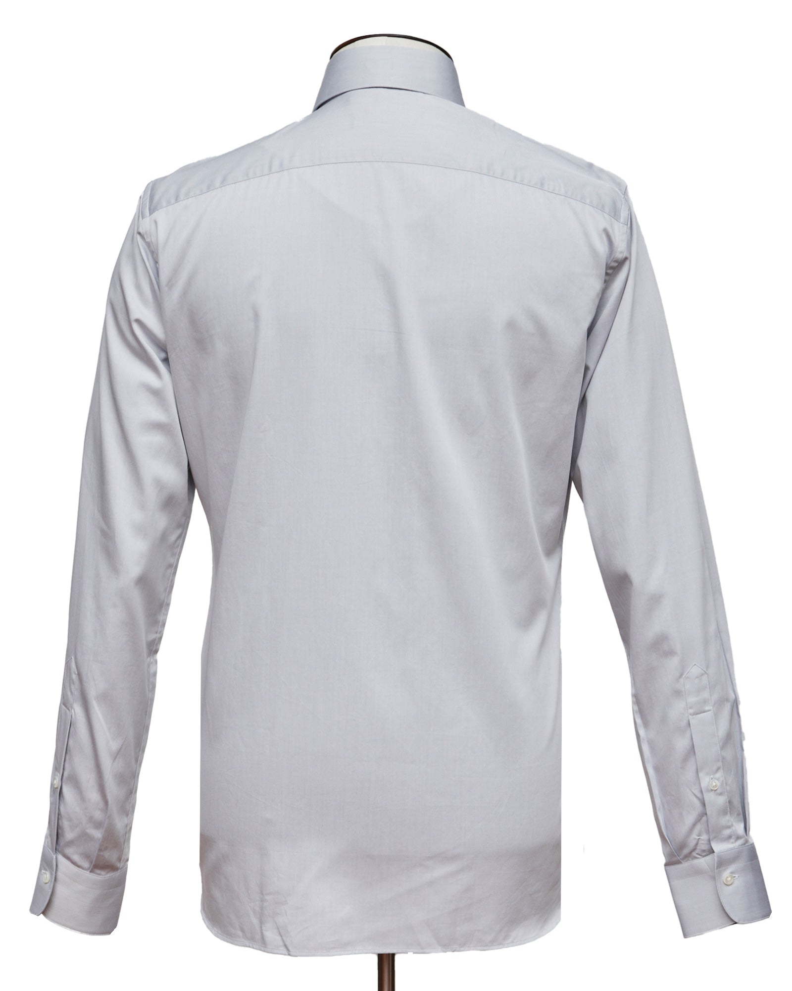 Cutaway Collar Shirt - Dove Cotton Sateen