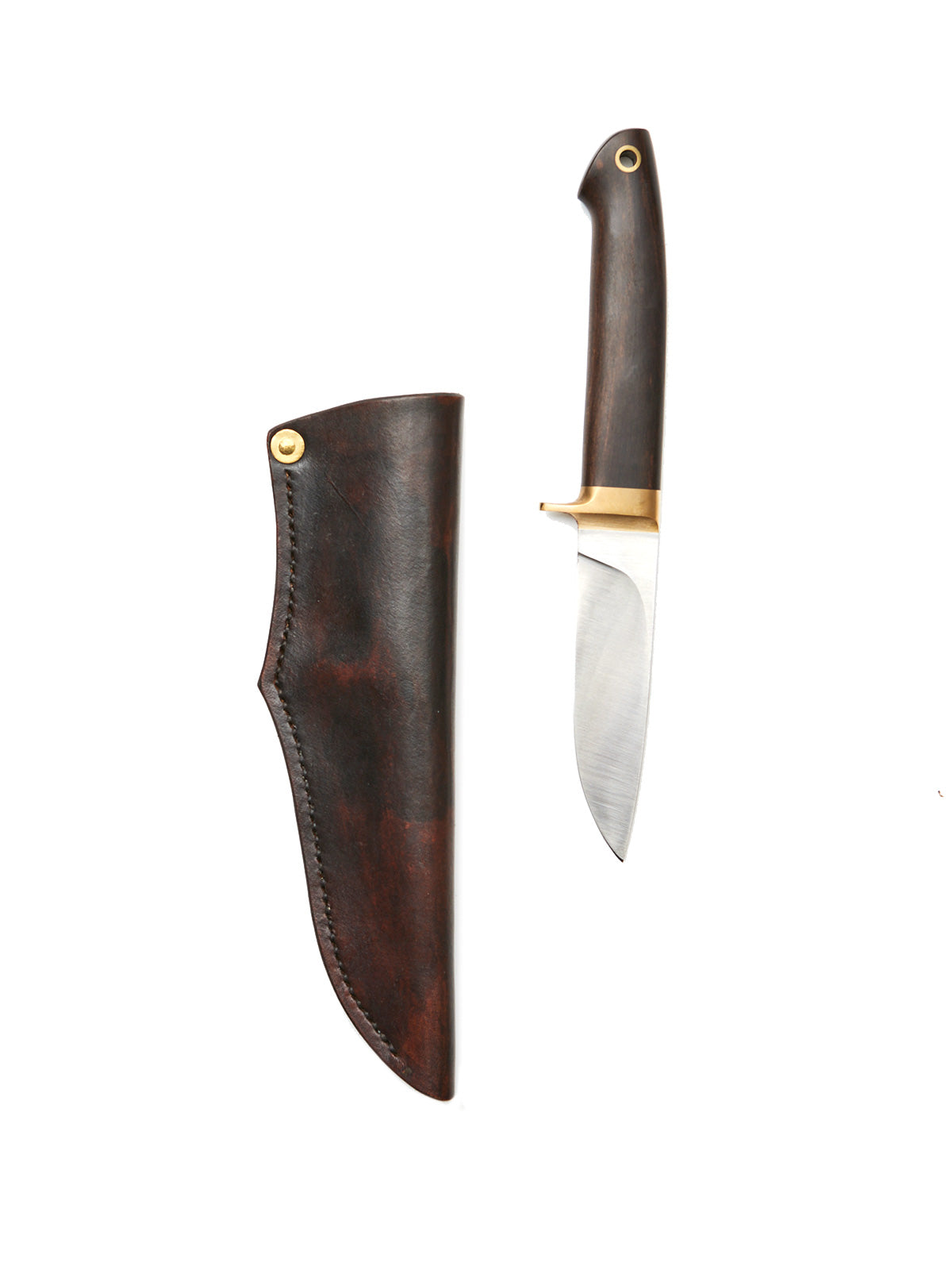 Sam Harrison Handmade Hunting Knife with Brown Leather Sheath