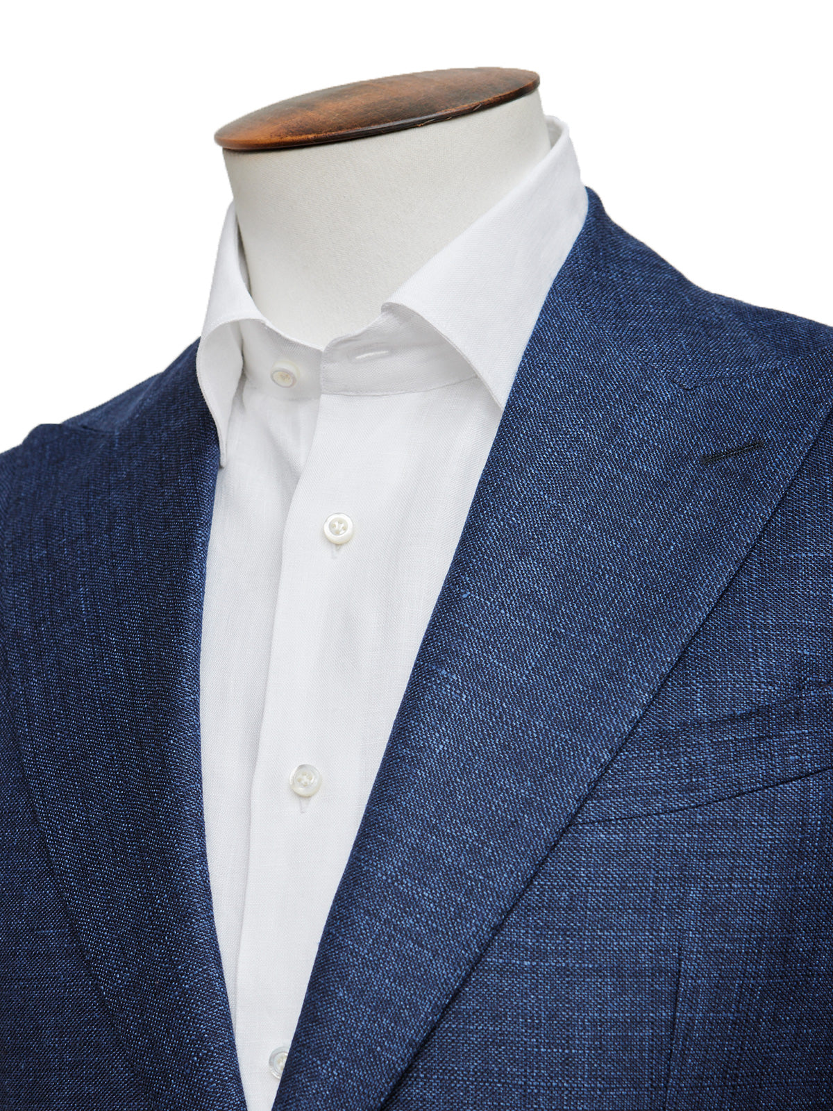 Navy Linen & Wool Blend Blazer