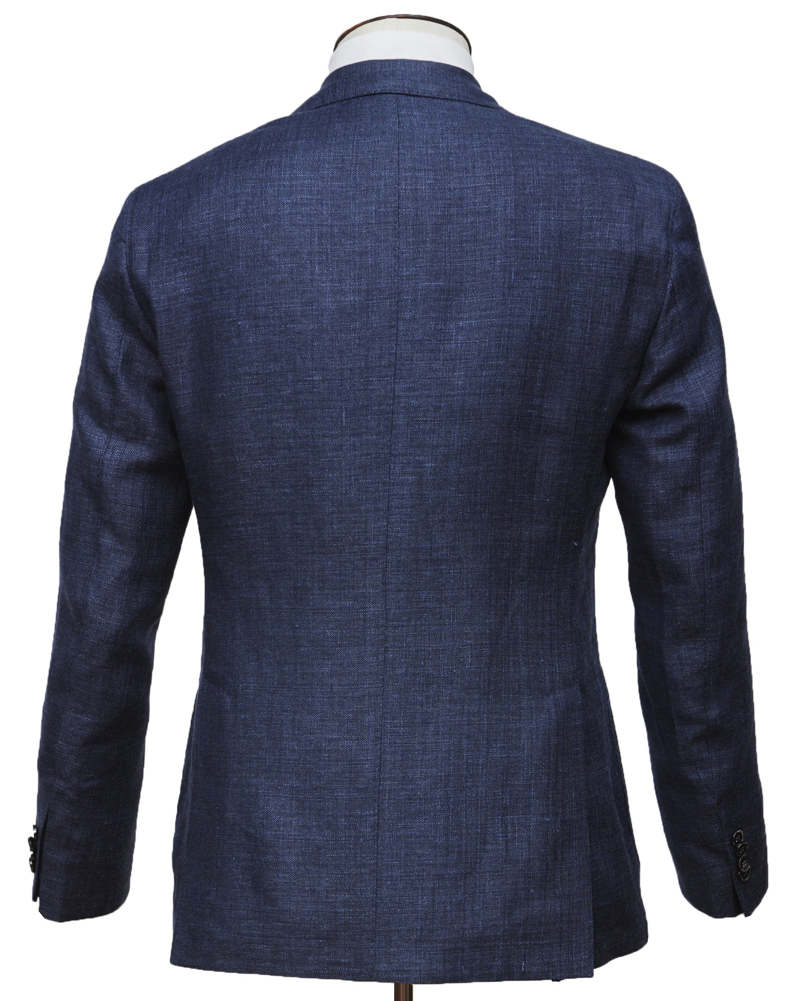 Navy Linen & Wool Blend Blazer
