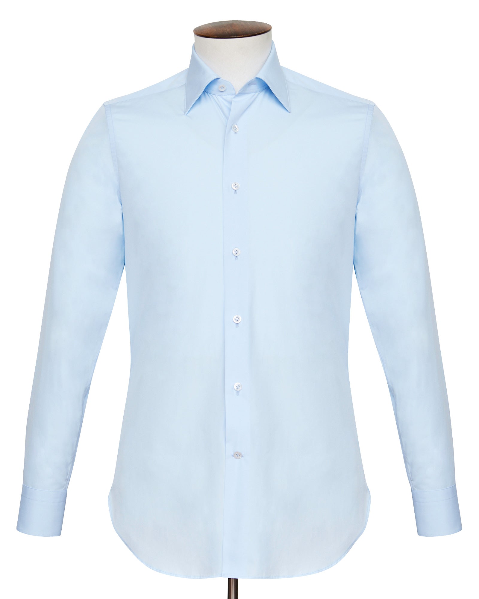 Light Blue Alto Handmade Spread-Collar Shirt