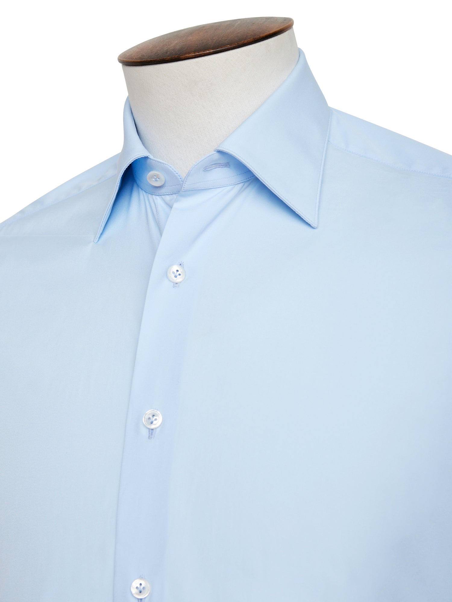 Light Blue Alto Handmade Spread-Collar Shirt
