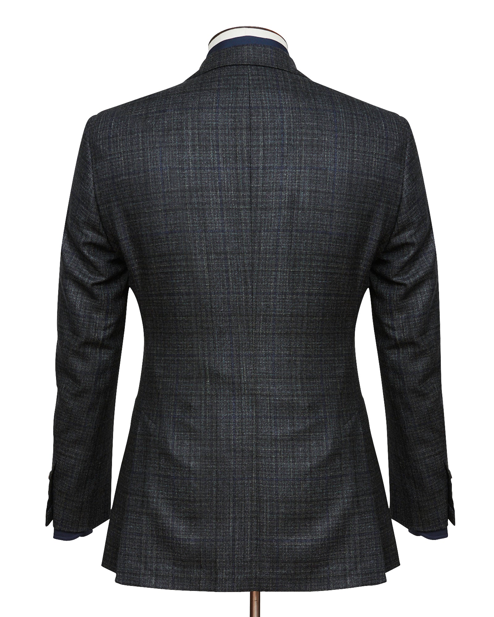 Veneto Blazer - Mixed Green Wool, Silk & Cashmere Windowpane