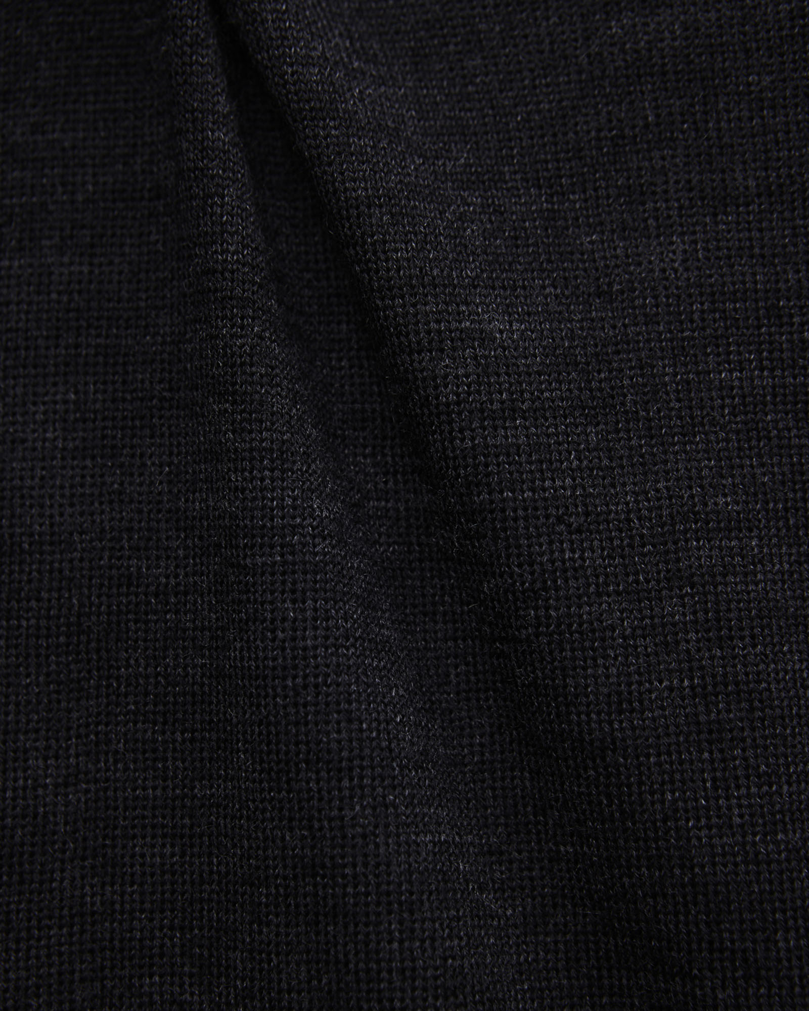 Charcoal Melange Fine Merino Half Zip Polo Sweater