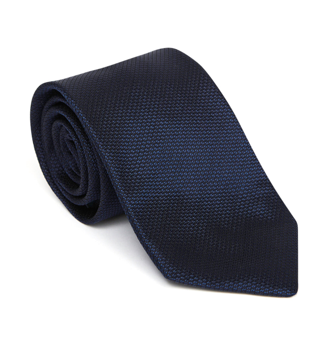 Navy Grenadine Silk Tie