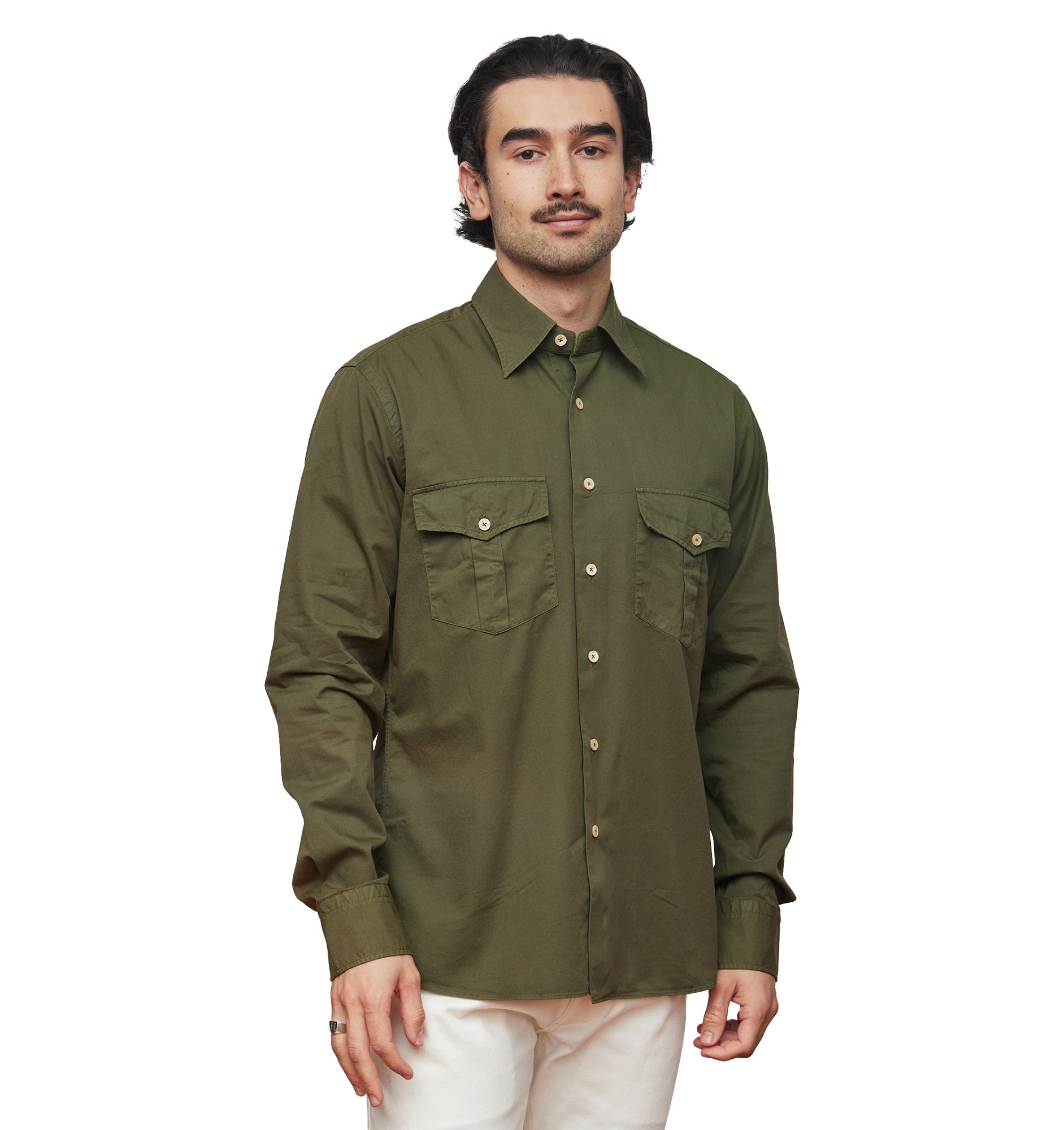 Forest Green Military Shirt