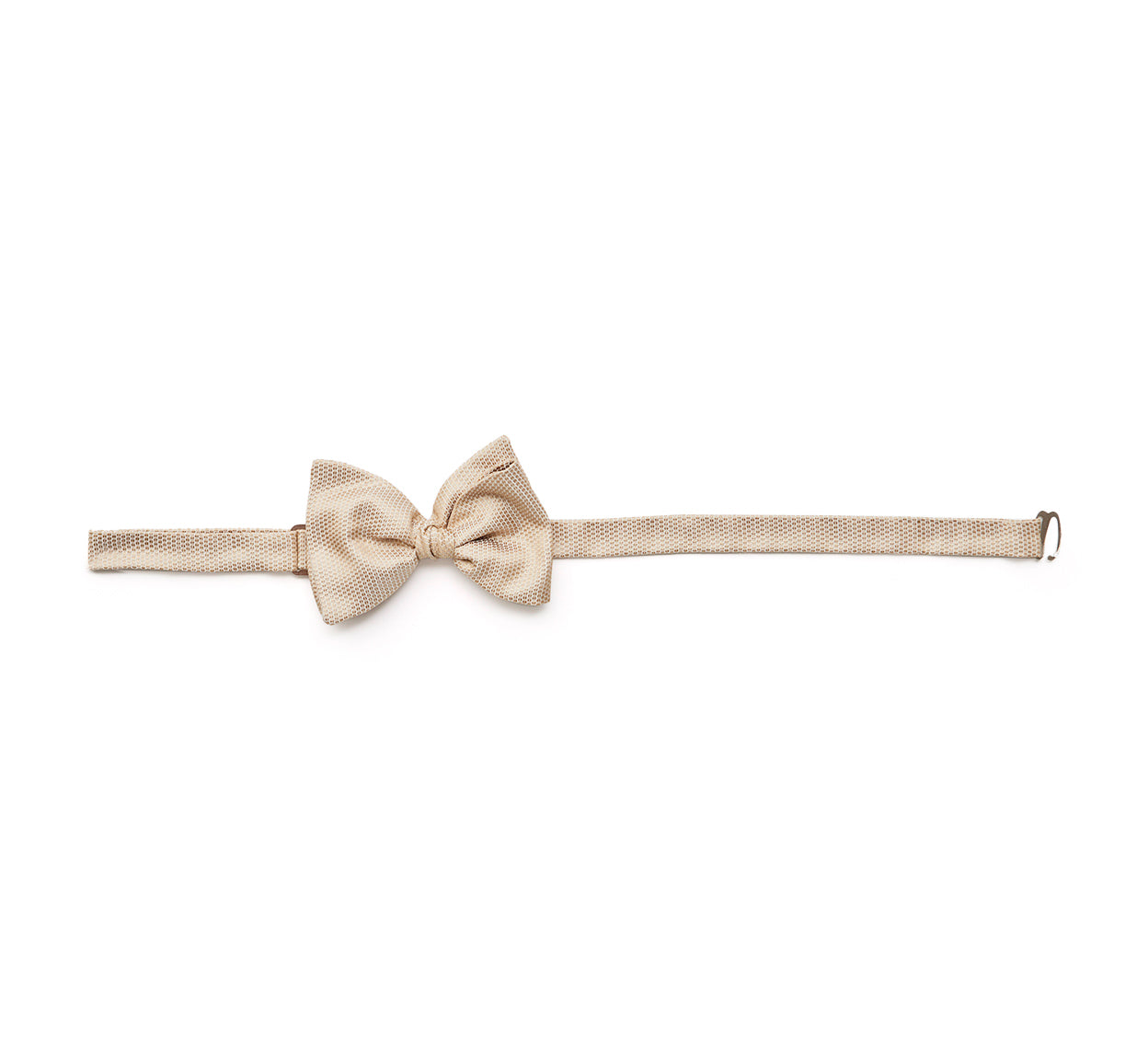 Cream Grenadine Silk Bow Tie