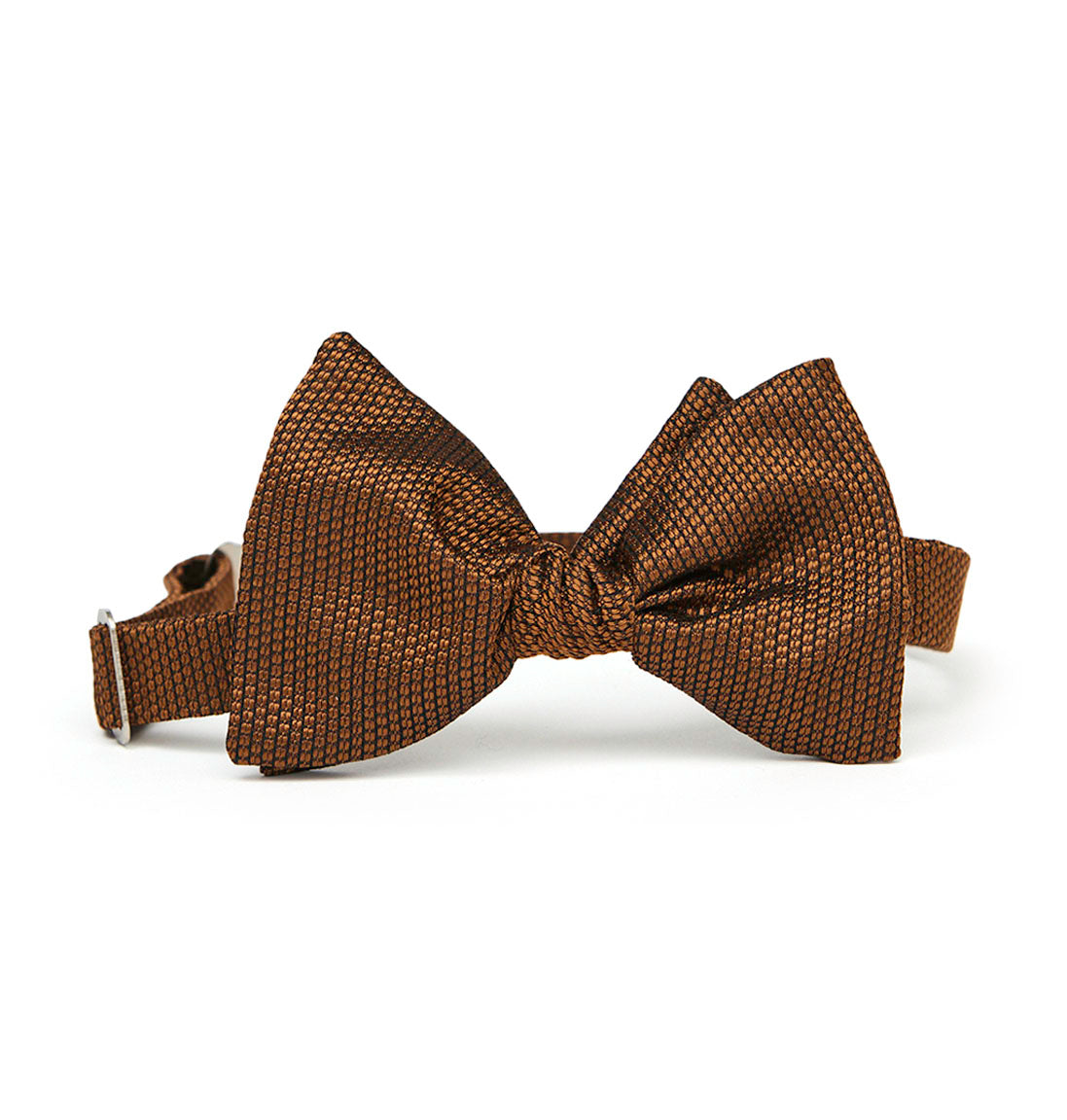 Cognac Grenadine Silk Bow Tie