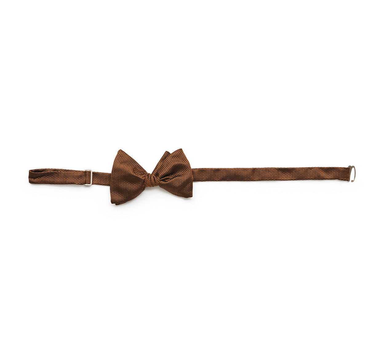 Cognac Grenadine Silk Bow Tie