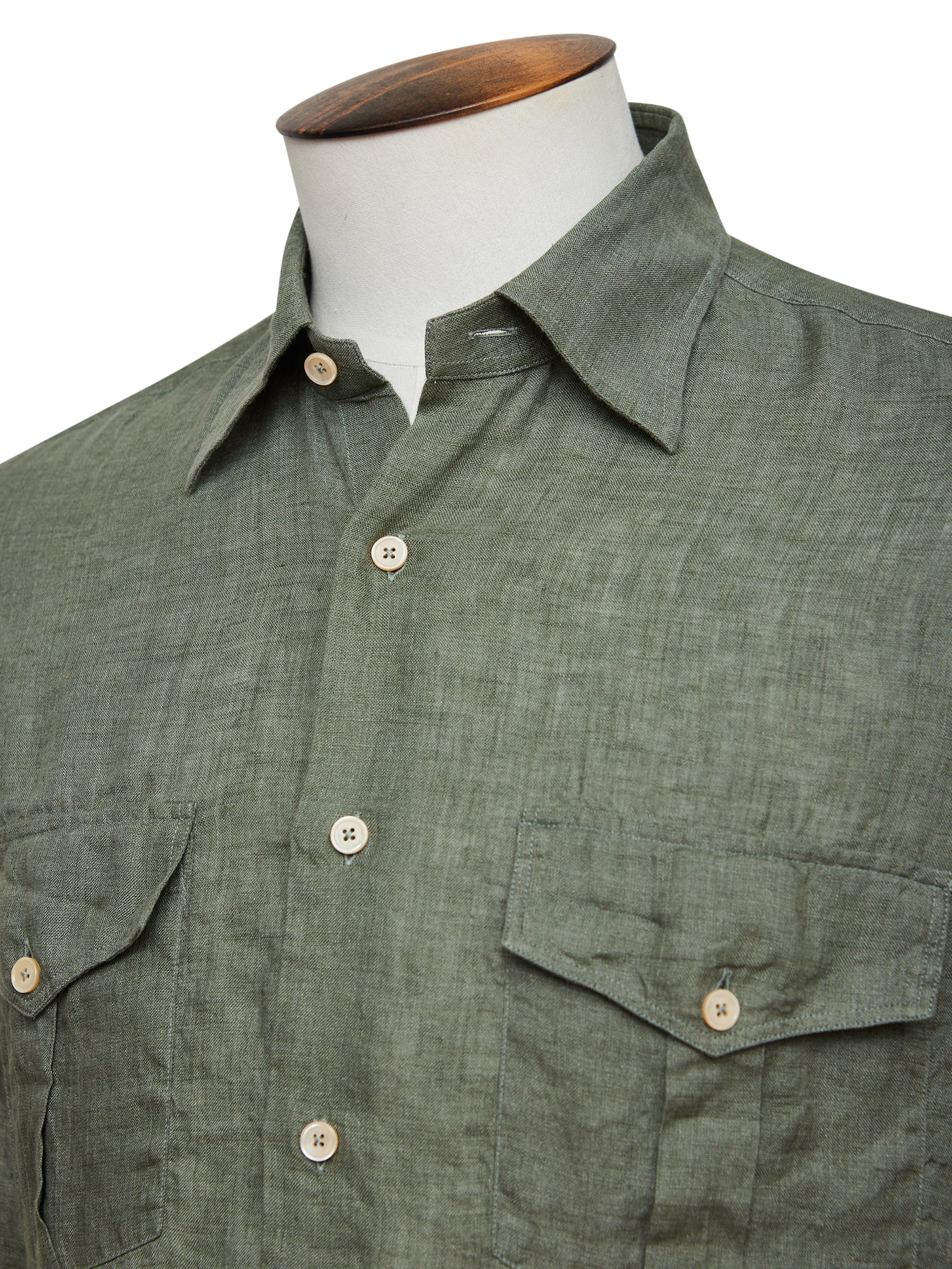 Pine Linen Military Shirt