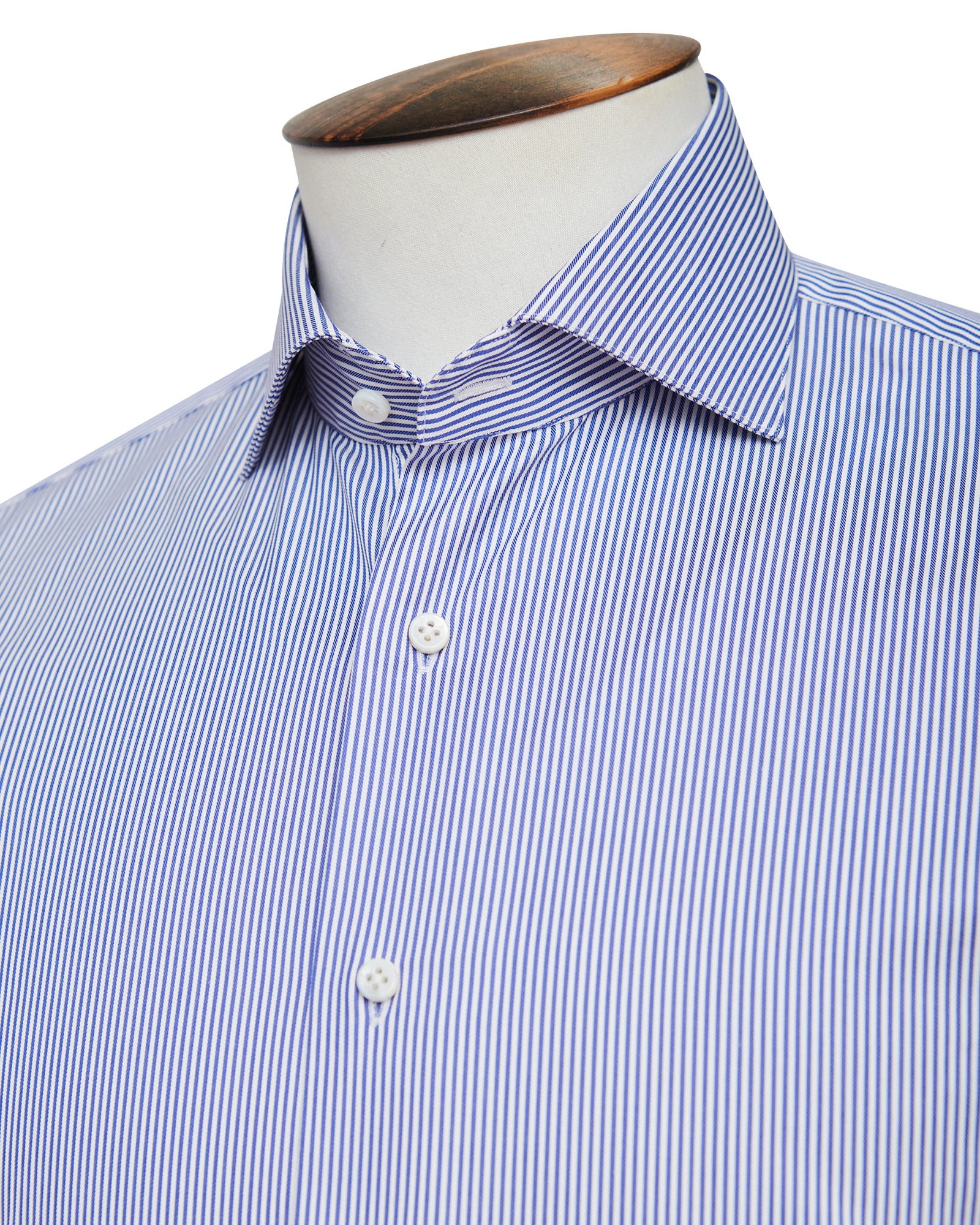 Deep Blue Stripe Cutaway Collar Shirt