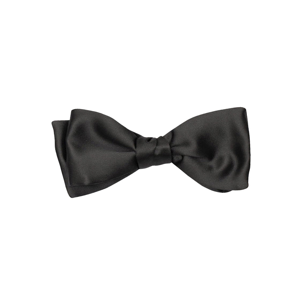 6 cm Black Duchess Silk Self-Tie Bow Tie