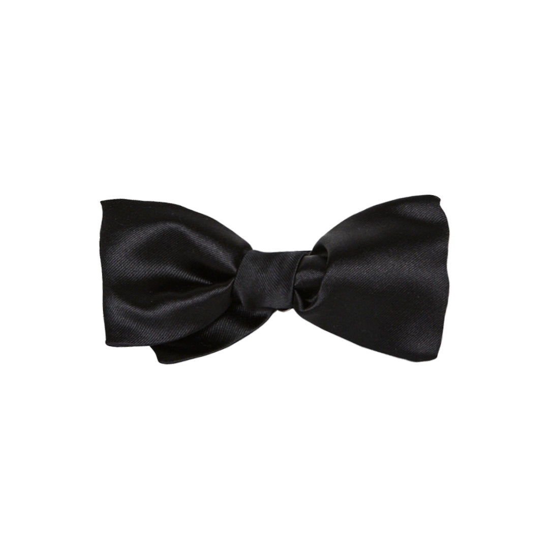 6 cm Black Silk Twill Self-Tie Bow Tie