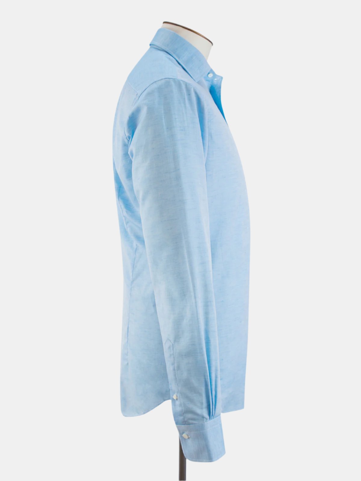 Amalfi Blue Long Sleeve Camp Collar Shirt