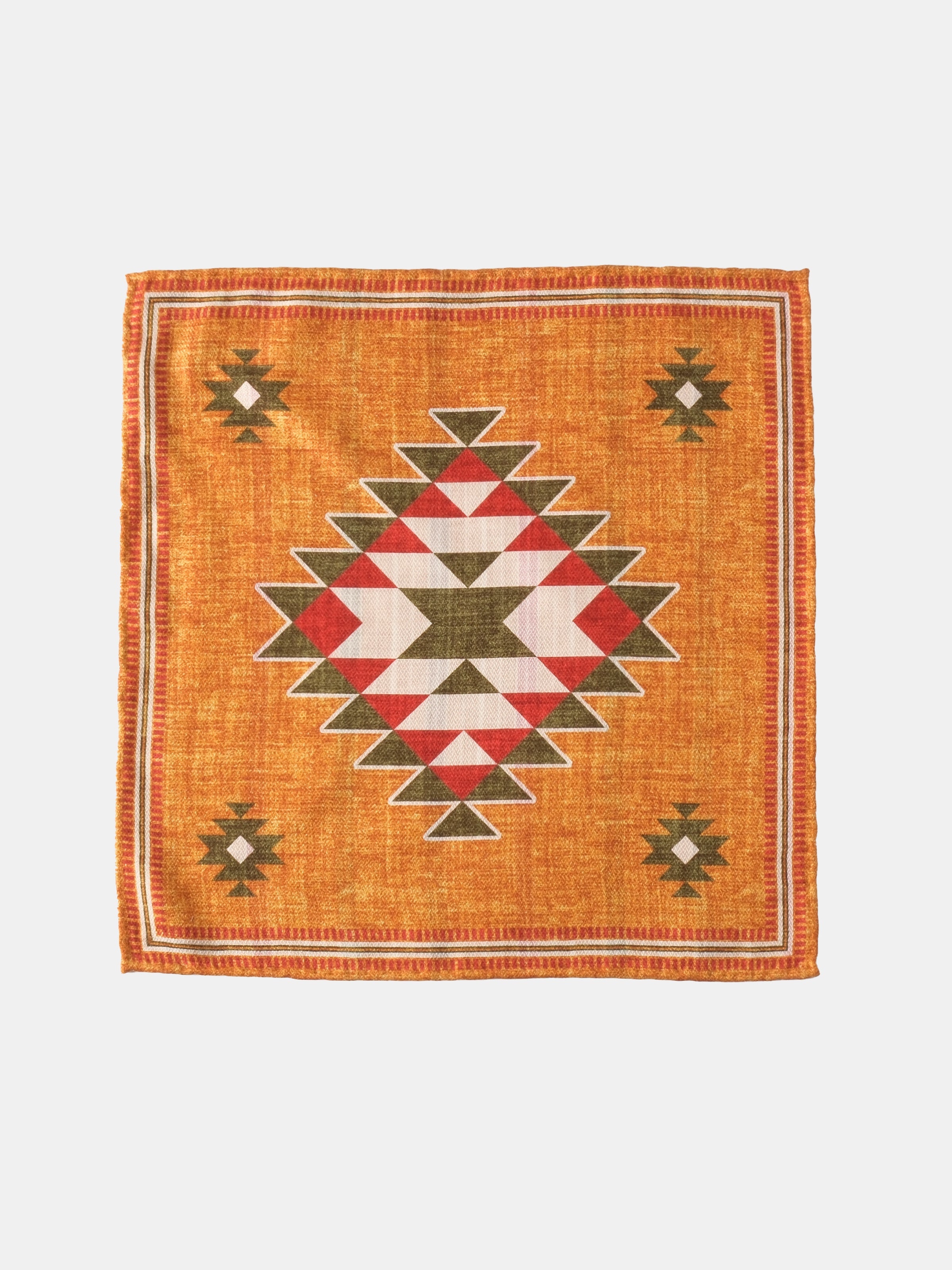 Amber & Green Claw Motif Silk Pochette