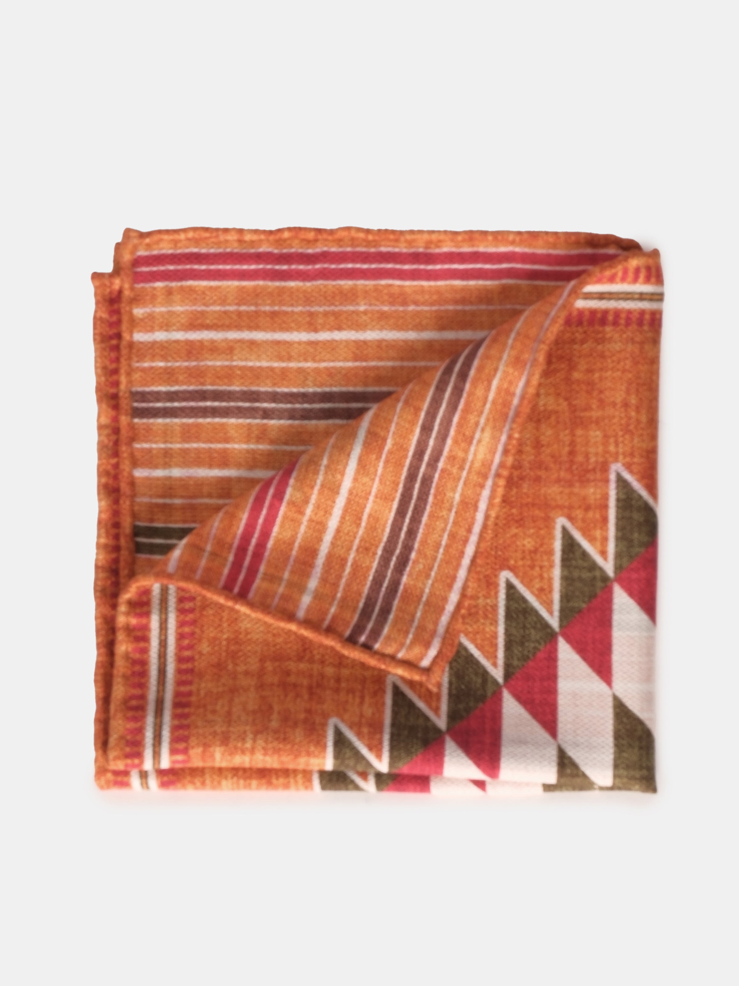 Amber & Green Claw Motif Silk Pochette