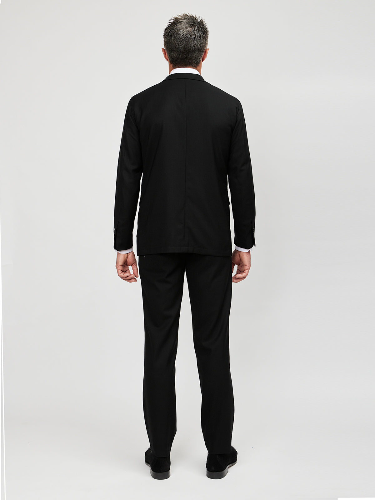 Black Hopsack Slack Suit