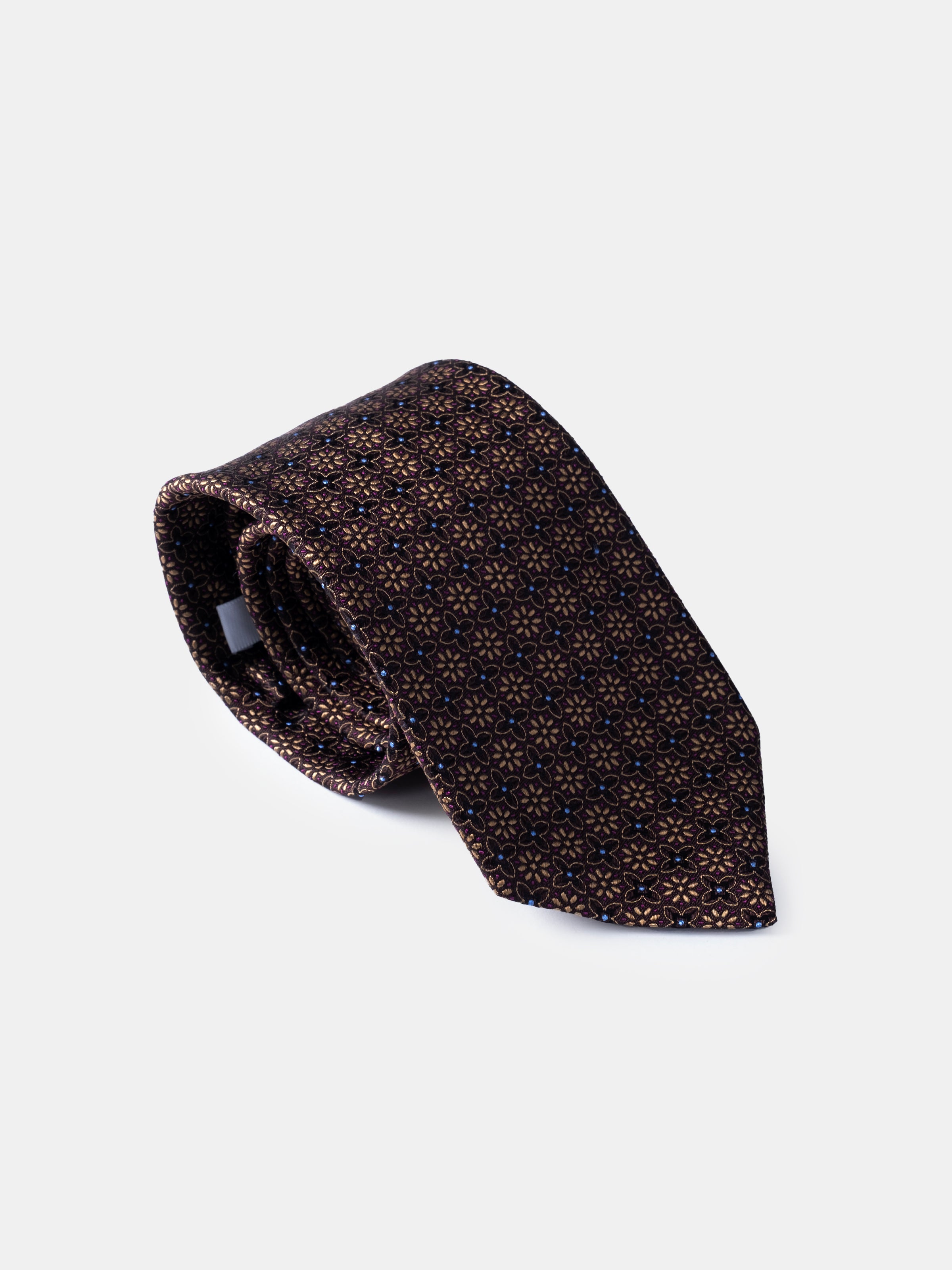 Babuino Orchid Mon Silk Tie - Soft Gold
