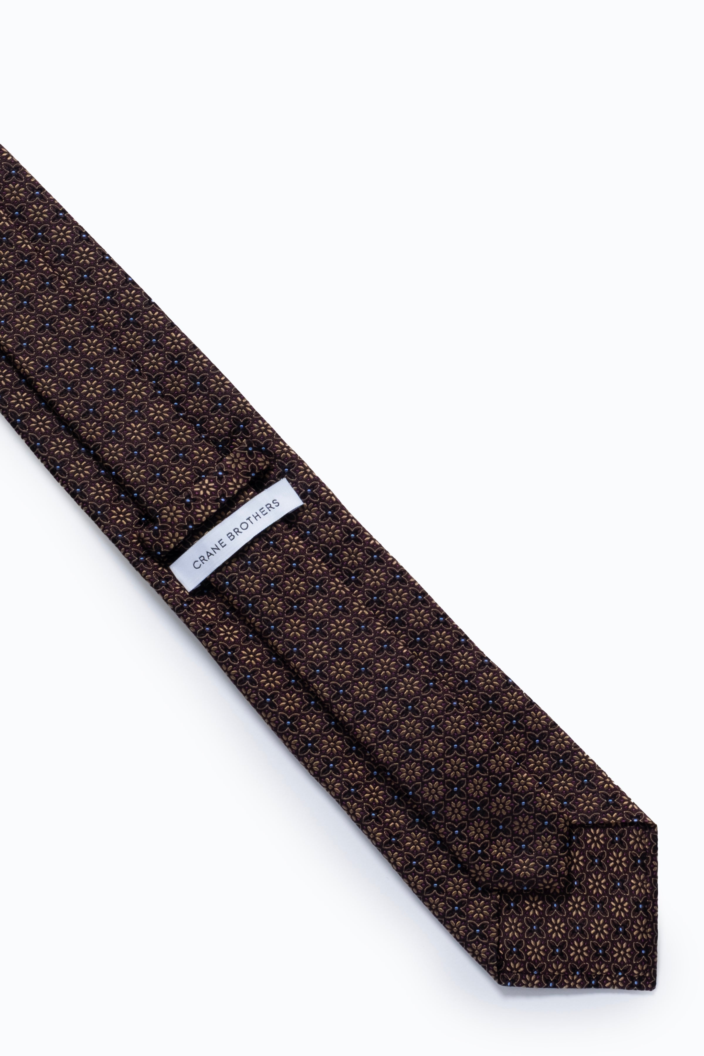 Babuino Orchid Mon Silk Tie - Soft Gold