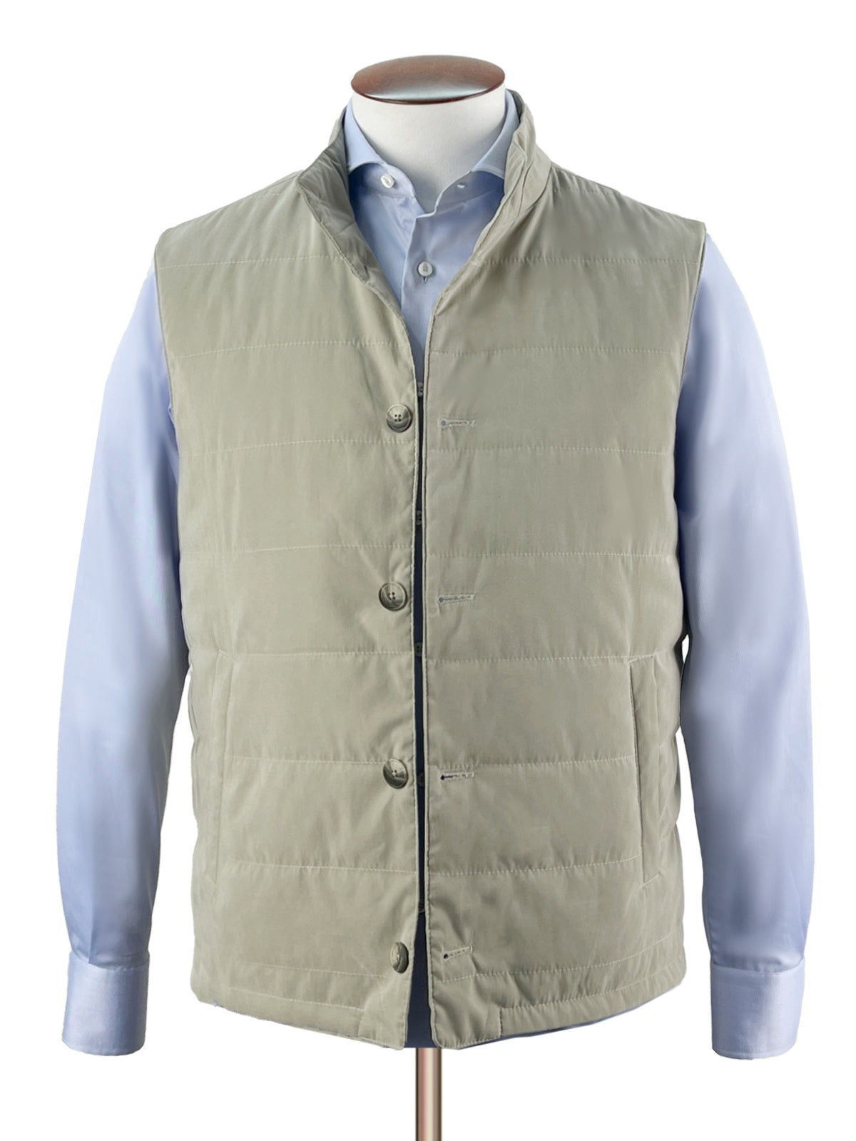 Buff Quilted Vest