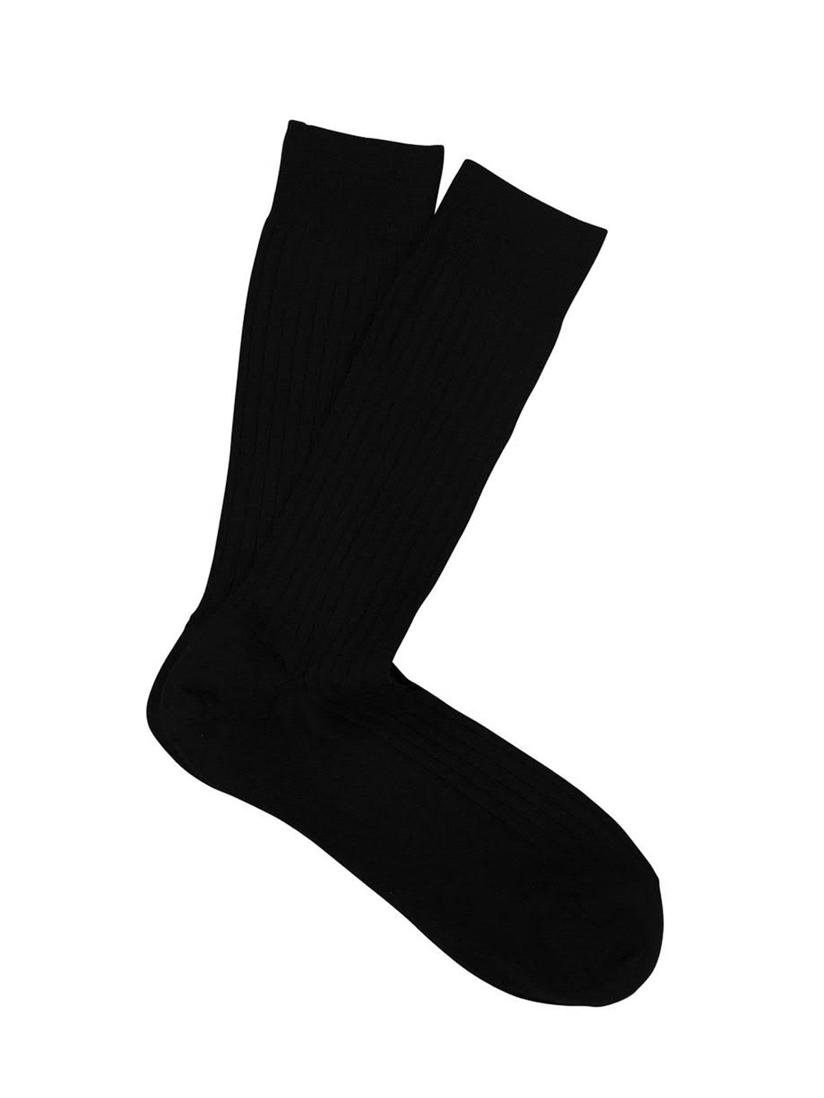 Marcoliani Black Mid Calf Merino Dress Socks