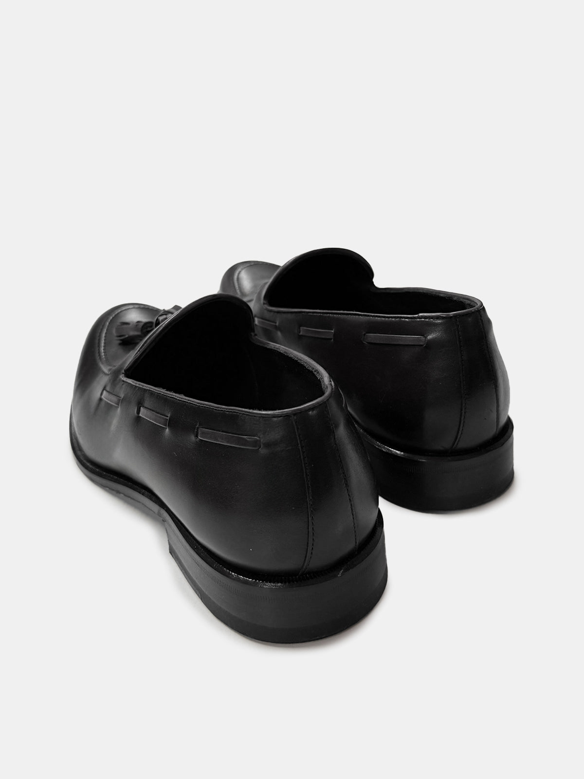 Black Calf Leather Tassel Loafer