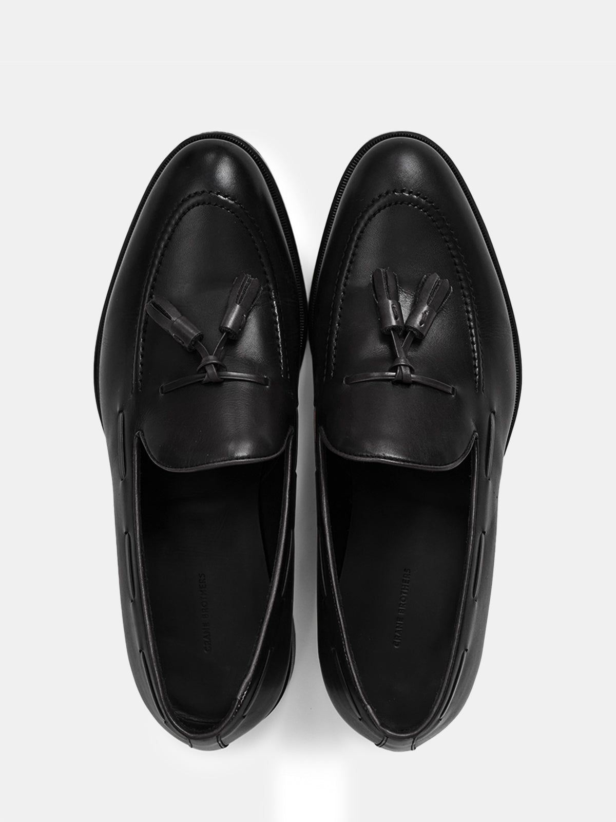 Black Calf Leather Tassel Loafer