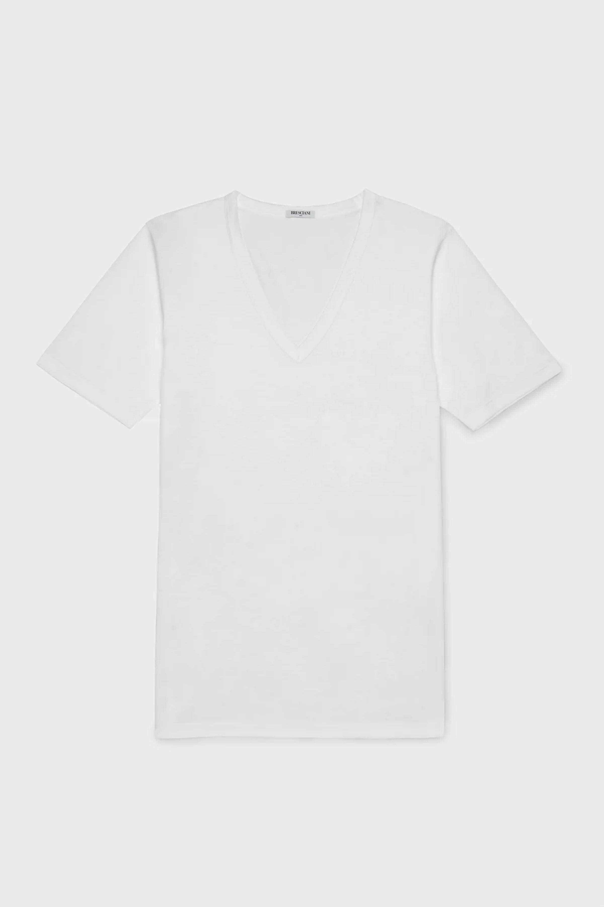 Bresciani White V-Neck T-Shirt