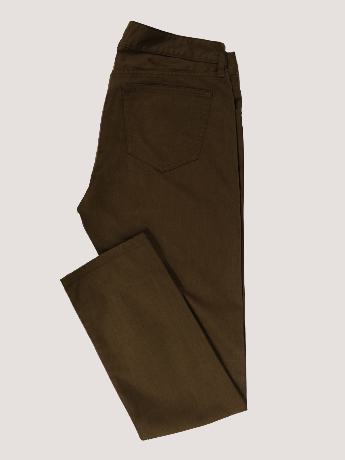 Broken Twill Five Pocket Pant - Production Sample - Brown Lucky Last