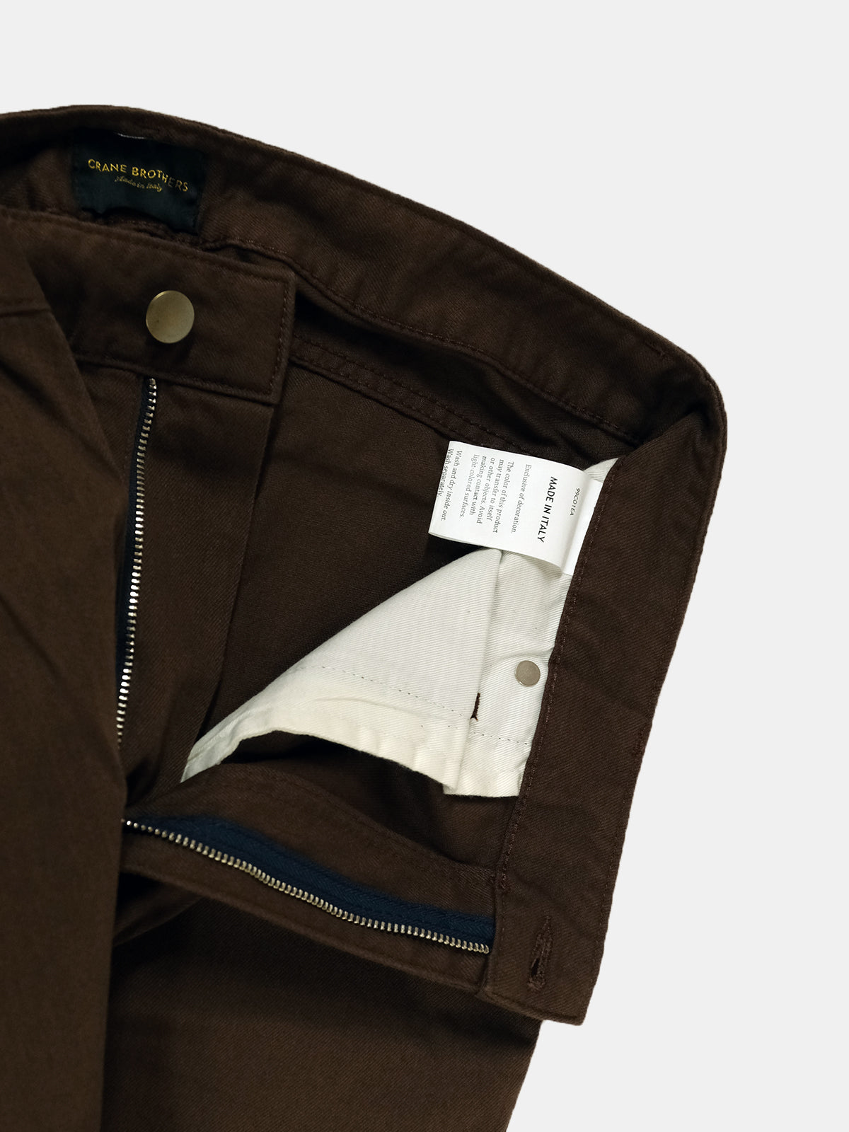 Broken Twill Five Pocket Pant - Production Sample - Brown Lucky Last