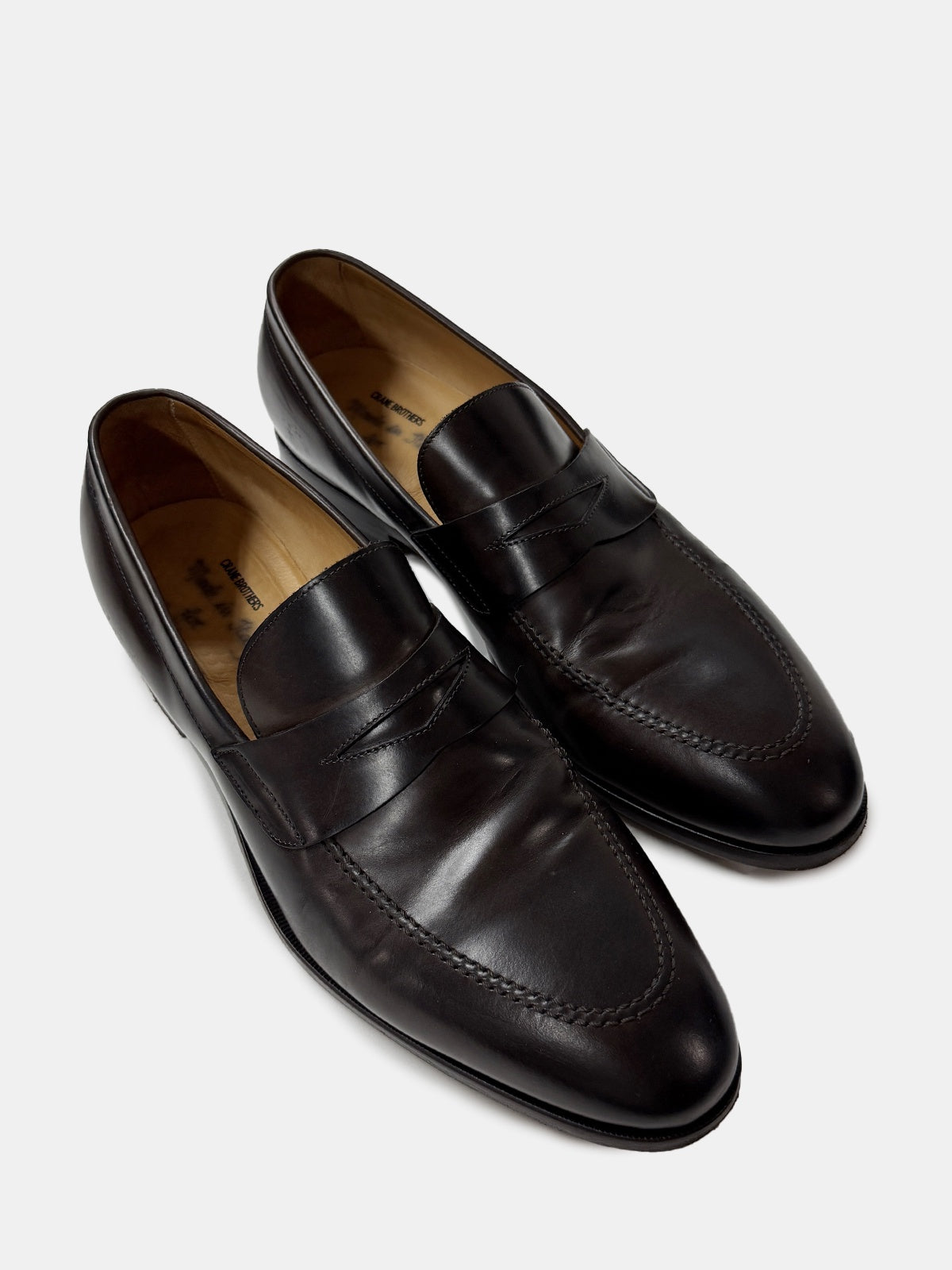 Dark Brown Calf Leather Penny Loafer - Sample