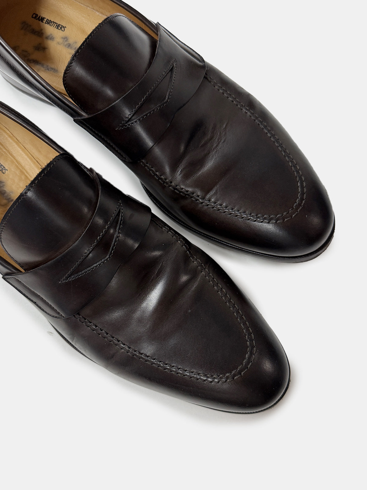 Dark Brown Calf Leather Penny Loafer - Sample