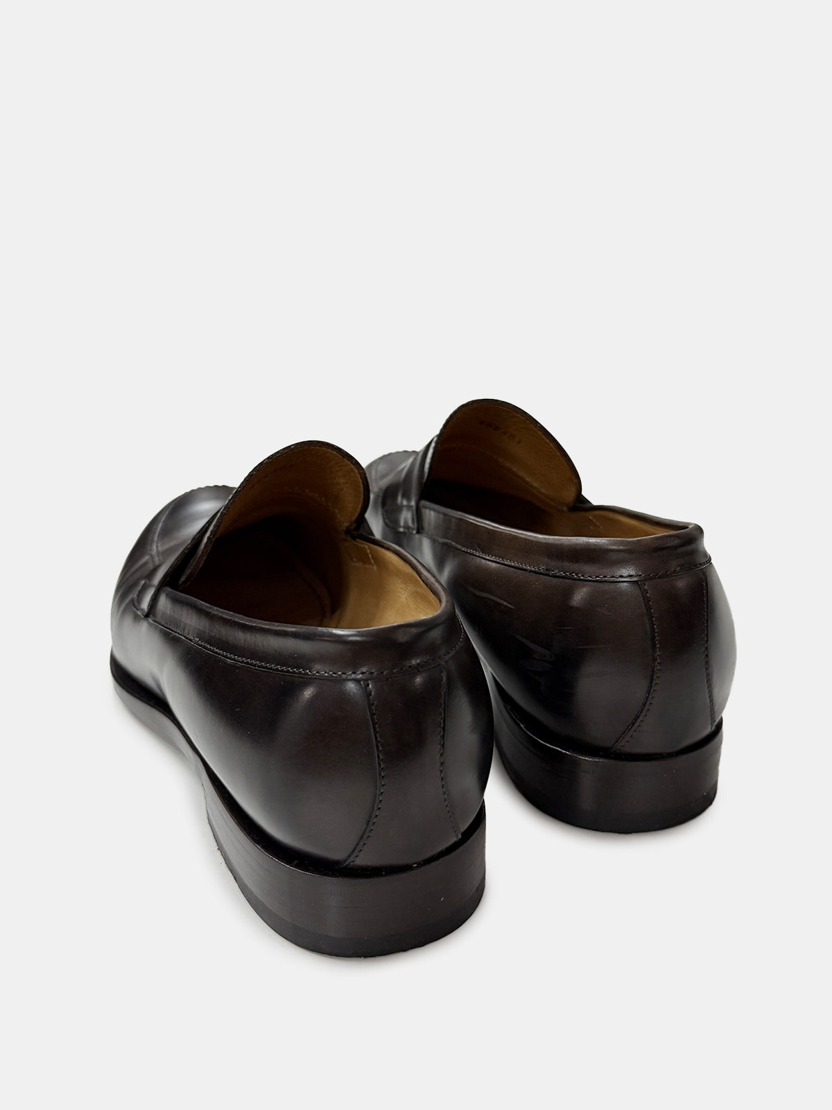 Dark Brown Calf Leather Penny Loafer - Sample