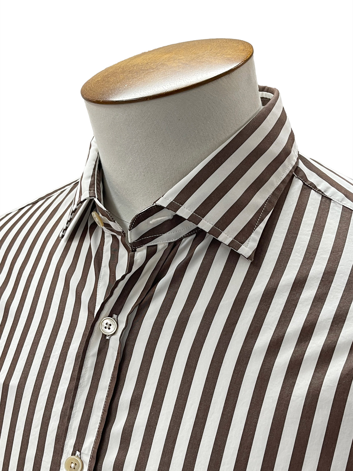Brown & White Bengal Stripe Shirt