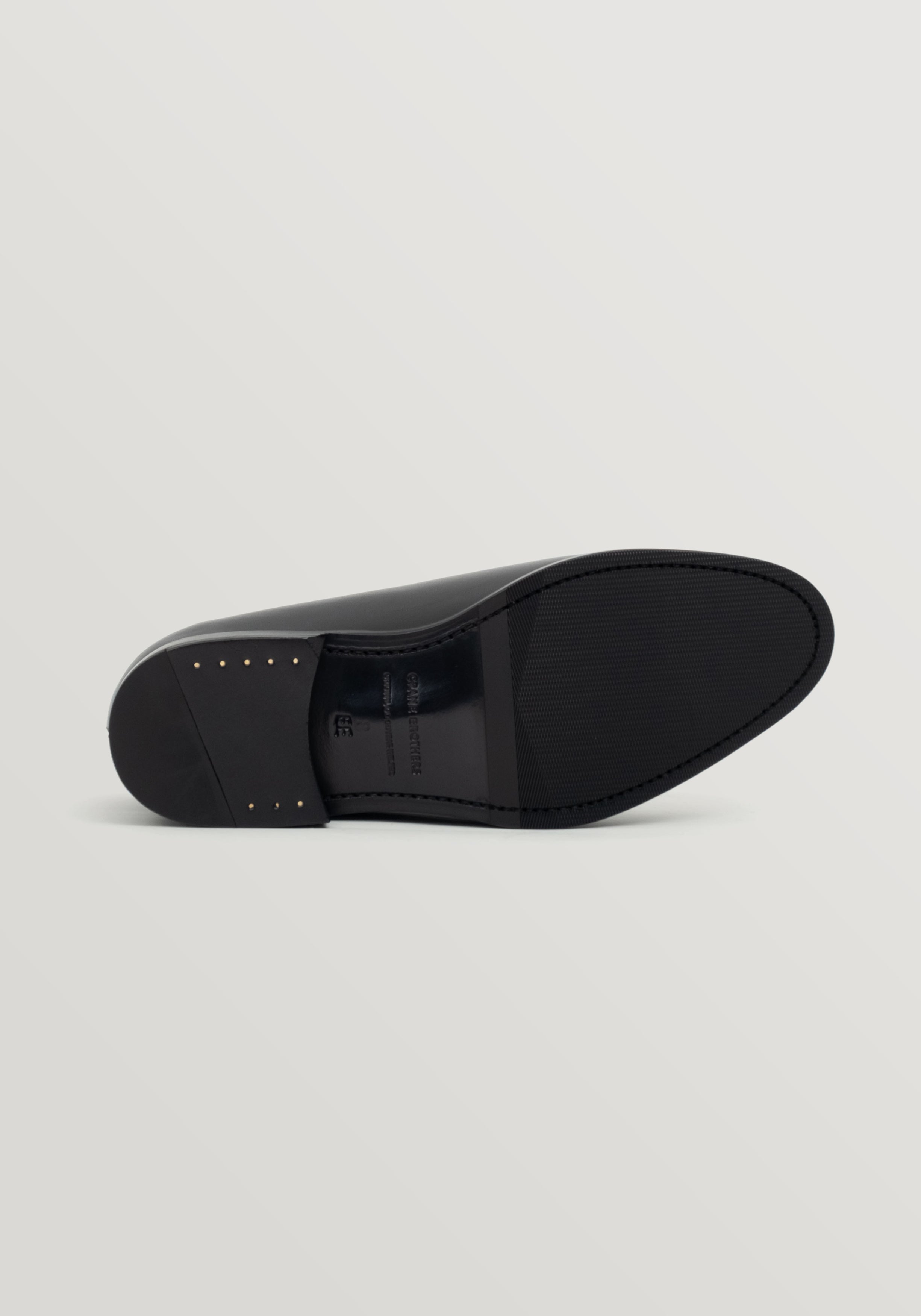 Black Leather Whole Cut Oxford Shoe