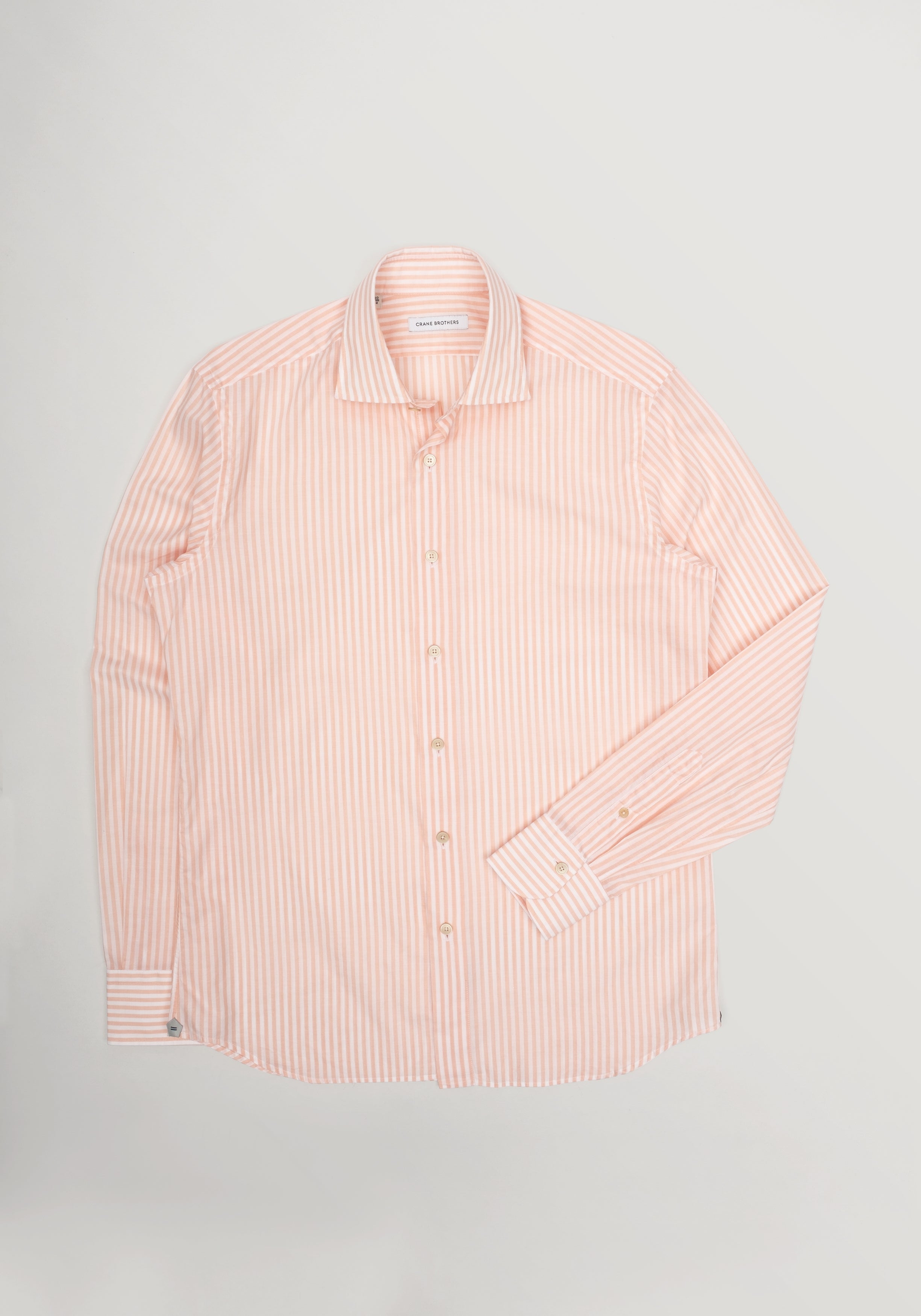 Capri Stripe Shirt - Coral and White