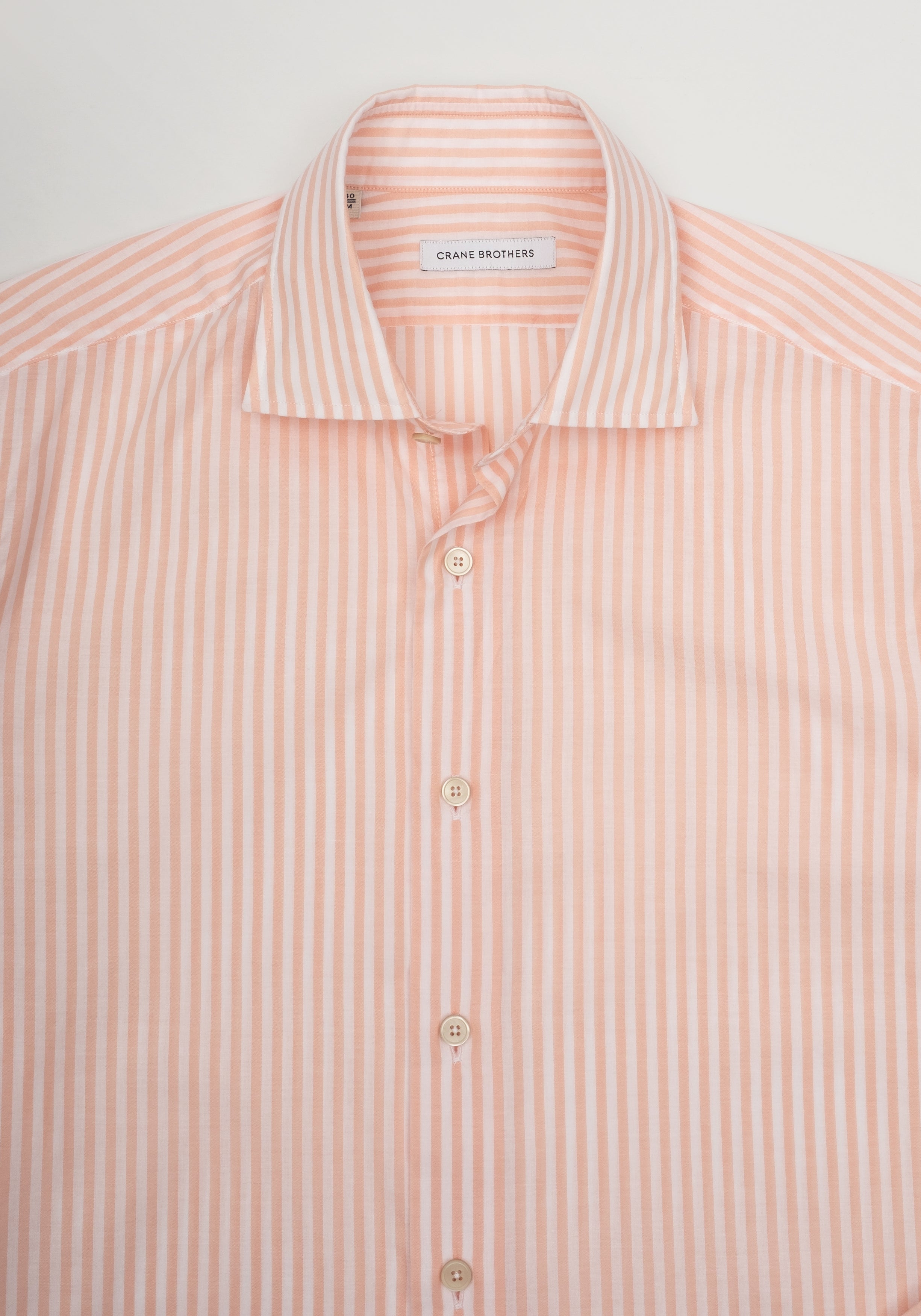 Capri Stripe Shirt - Coral and White
