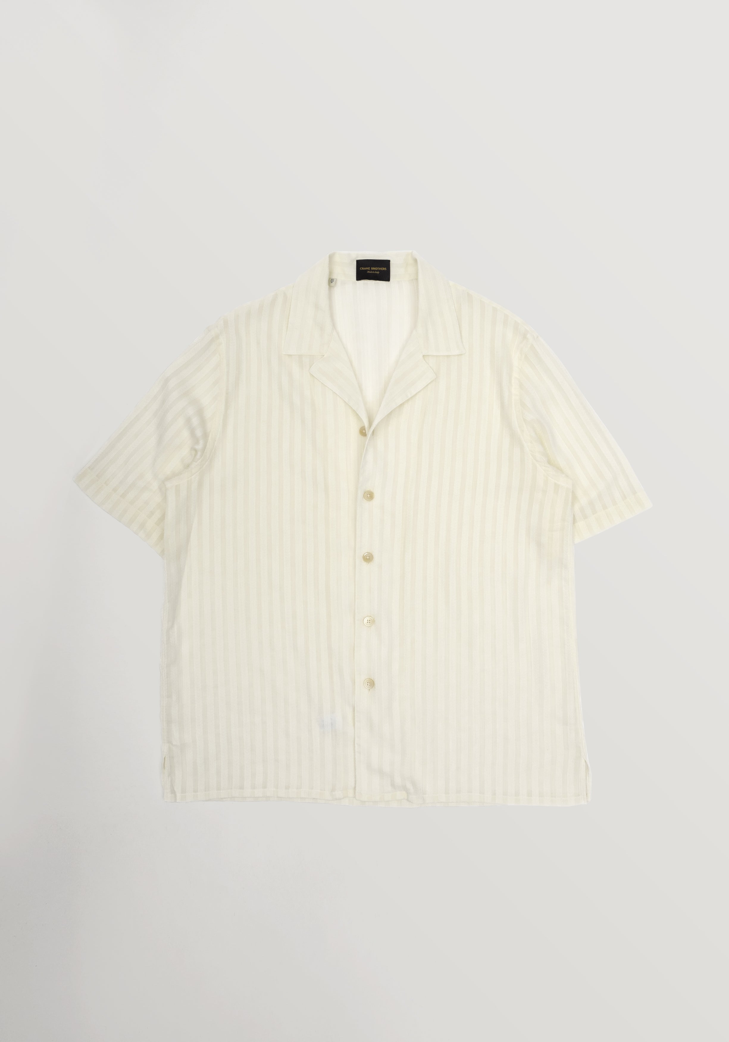 Como Textured Cotton Shirt - White