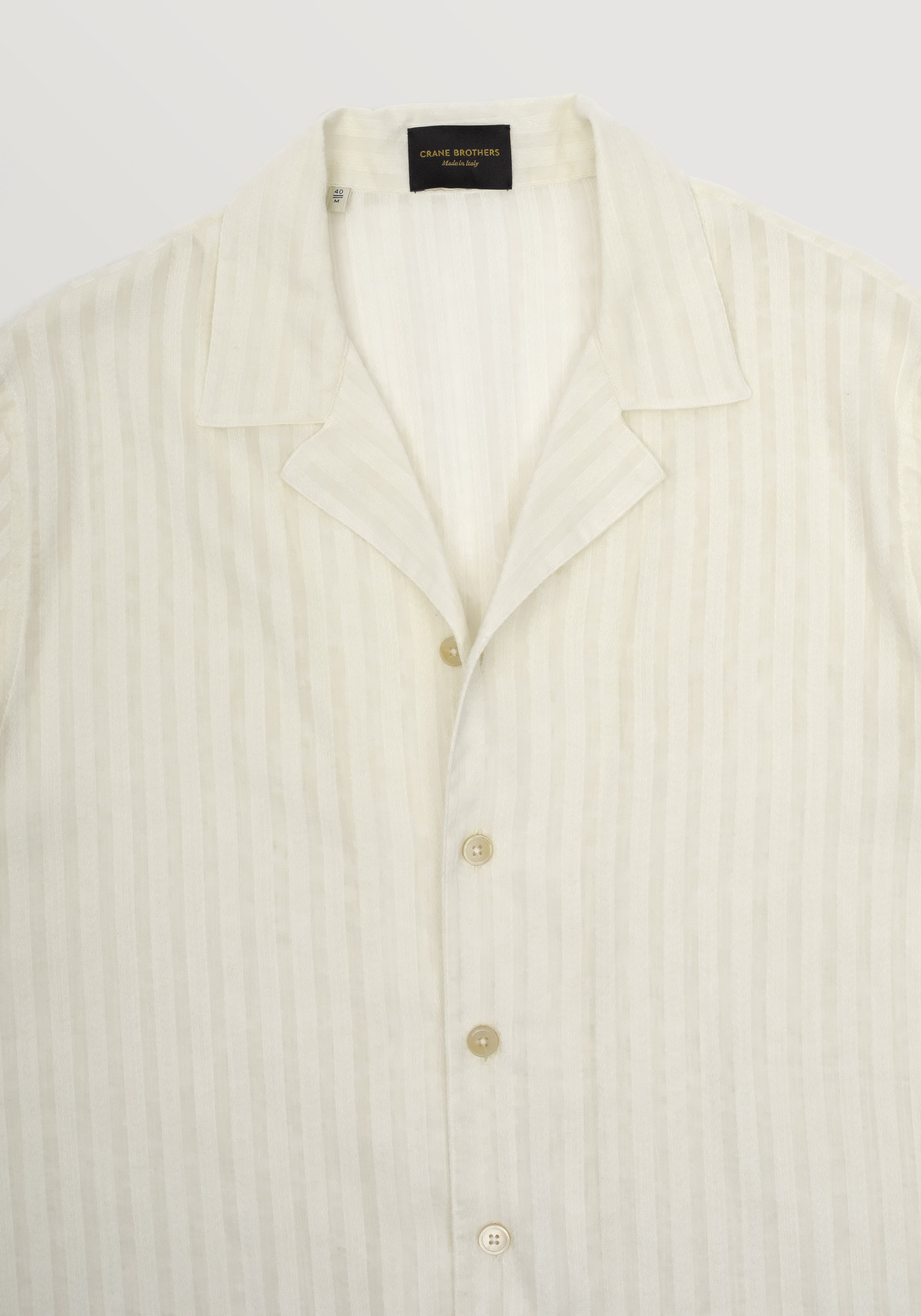 Como Textured Cotton Shirt - White