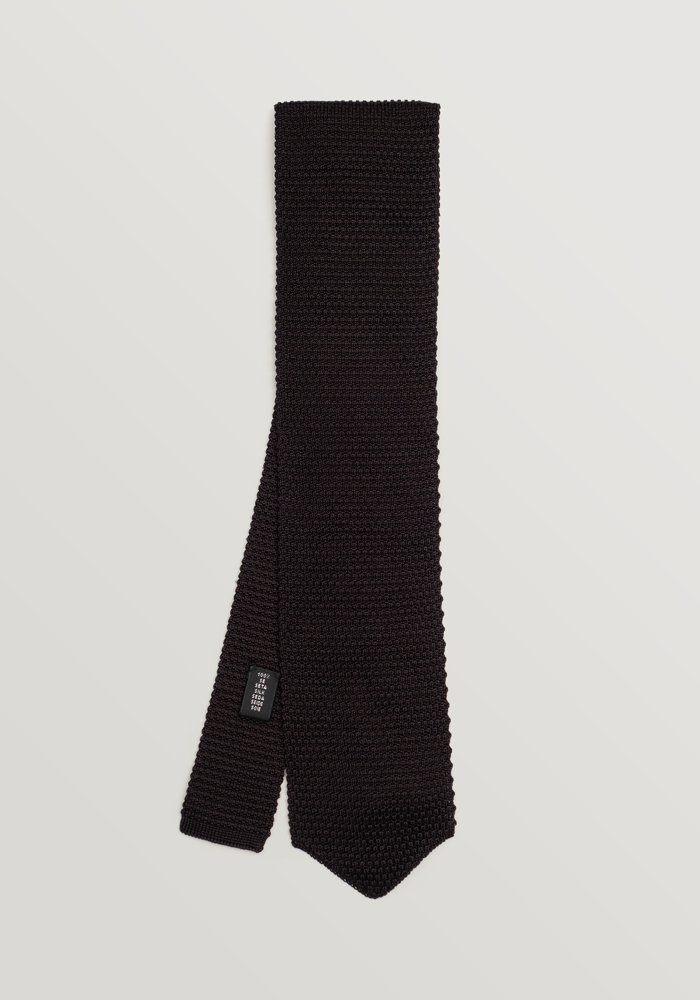 Knitted Silk Tie - Black